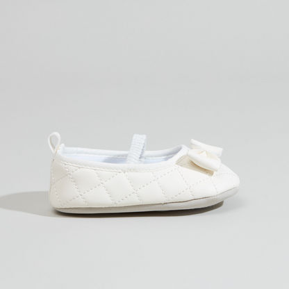 Juniors Quilted Slip-On Shoes with Bow Detail