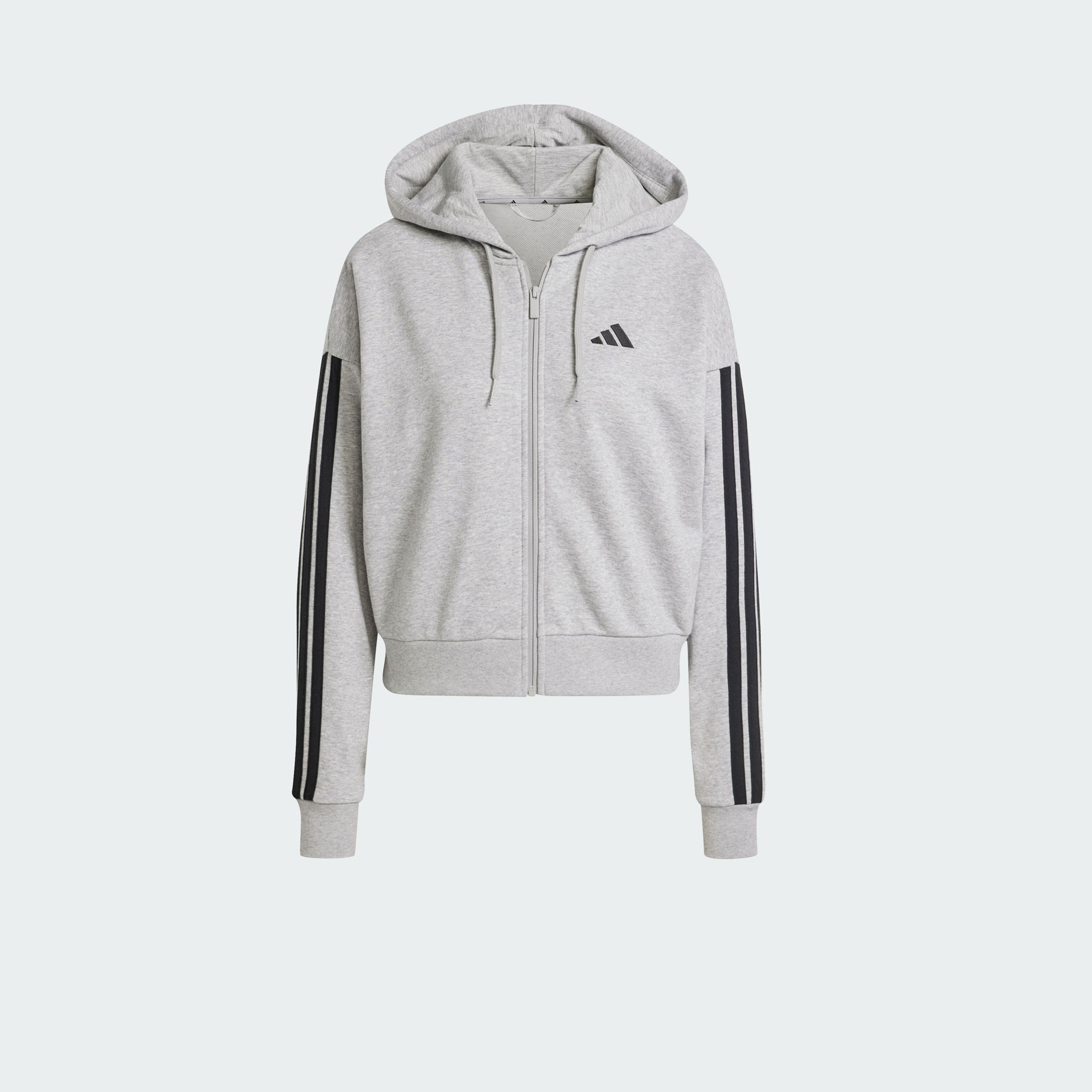 adidas Women's Essentials 3-Stripes French Terry Full-Zip Hoodie | OE-sports-women-clothing-hoodiesandsweatshirts-image-6
