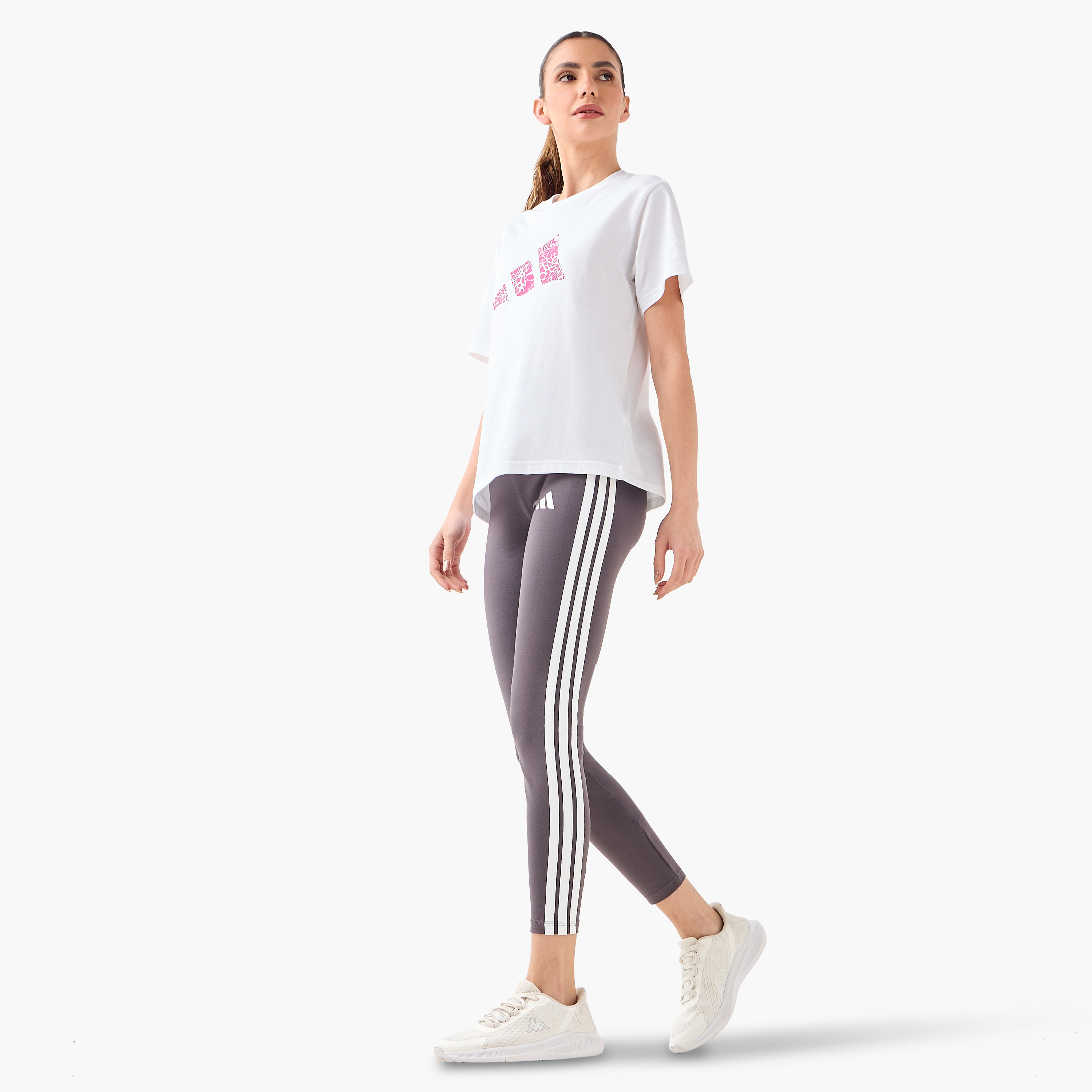 adidas Women's Essentials 3-Stripes Cotton Leggings W 3S SJ LEG | OE-women-clothing-bottoms-leggings-image-2