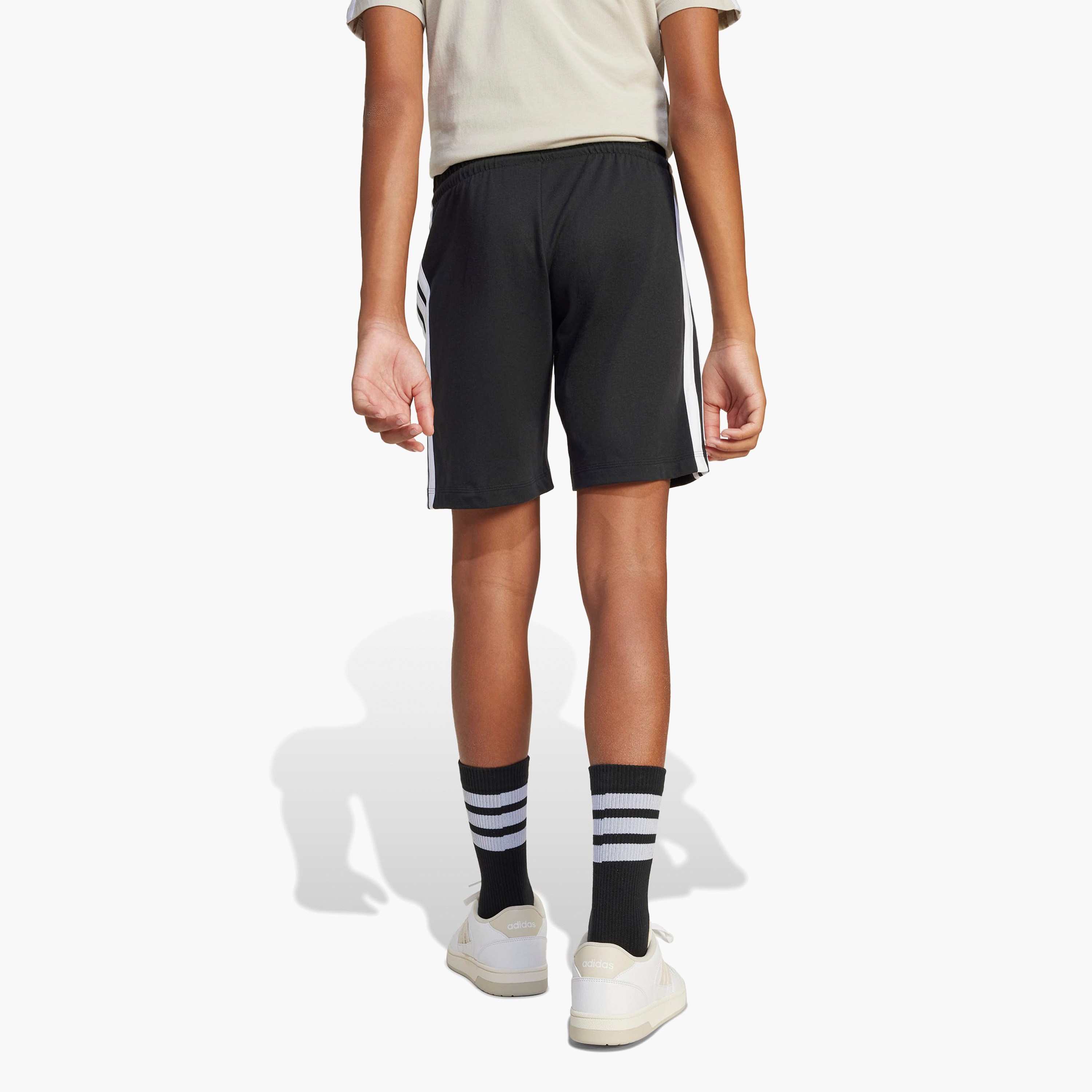adidas Logo Print Shorts with Drawstring Closure-boys-clothing-bottoms-shorts-image-2