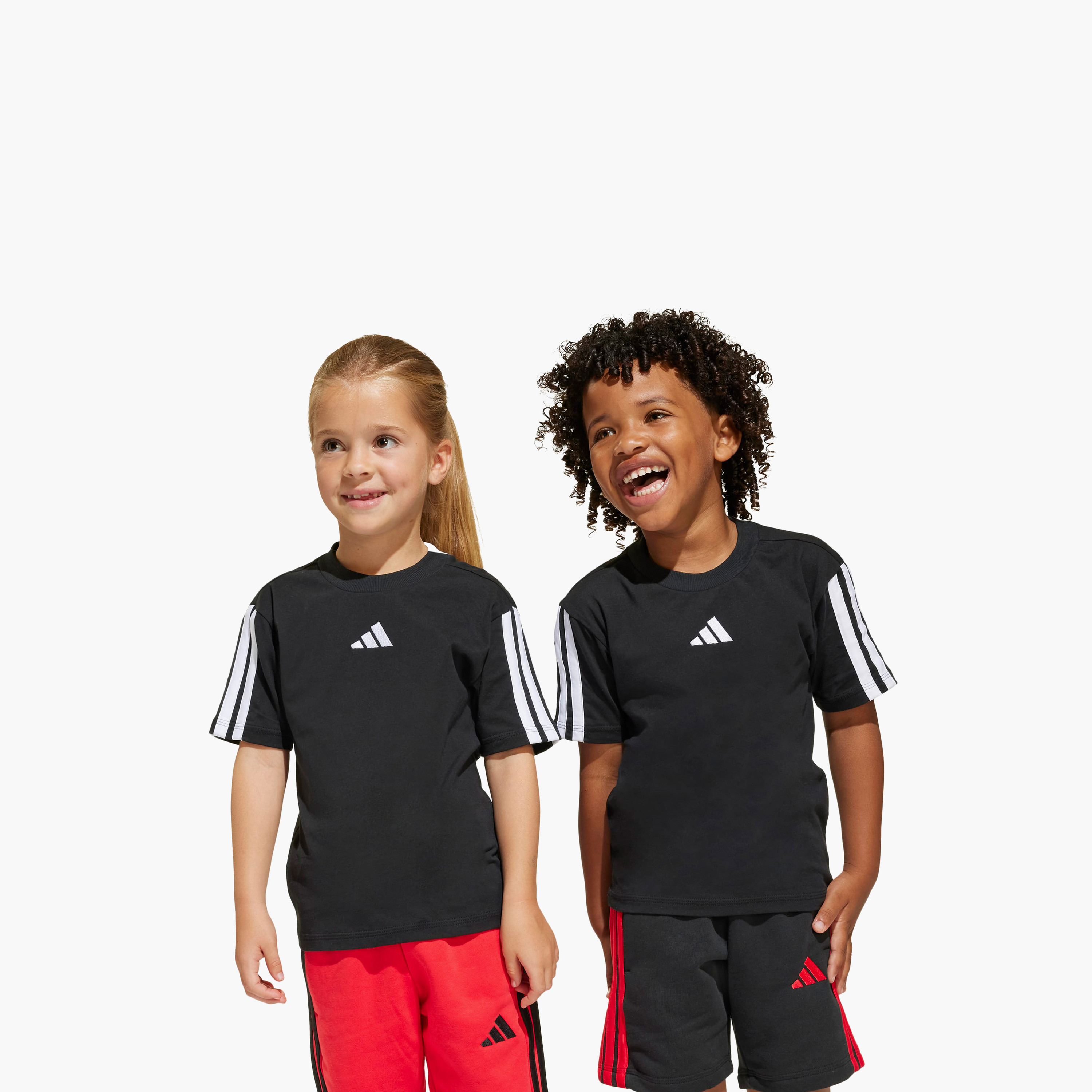 adidas Crew Neck Short Sleeve T-shirt with Logo Print-boys-clothing-sportswear-tops-image-7