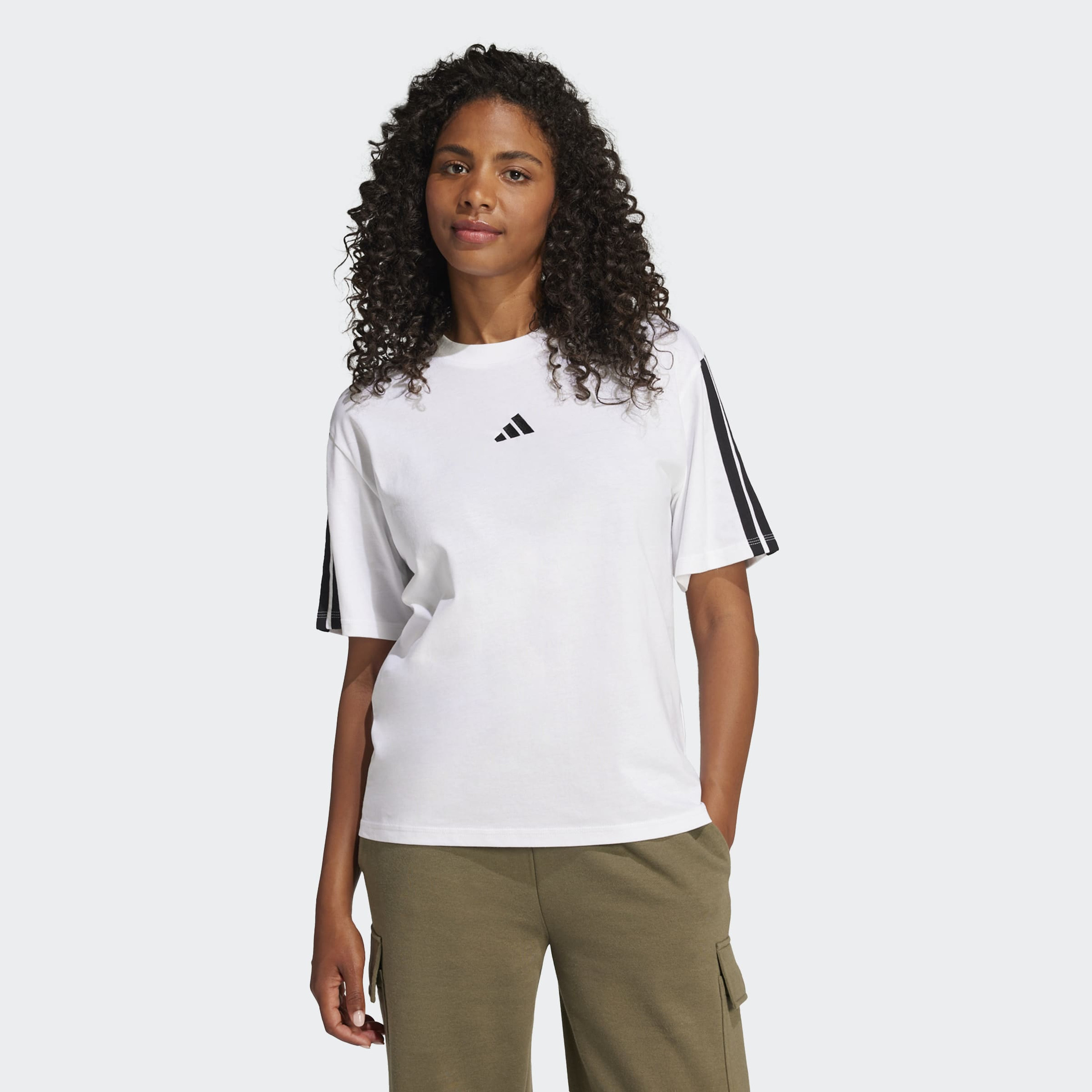 أديداس - تيشيرت إسينشالز 3-خطوط بوي فريند للنساء JC5960 | OE-sports-women-clothing-tshirtsandvests-image-13