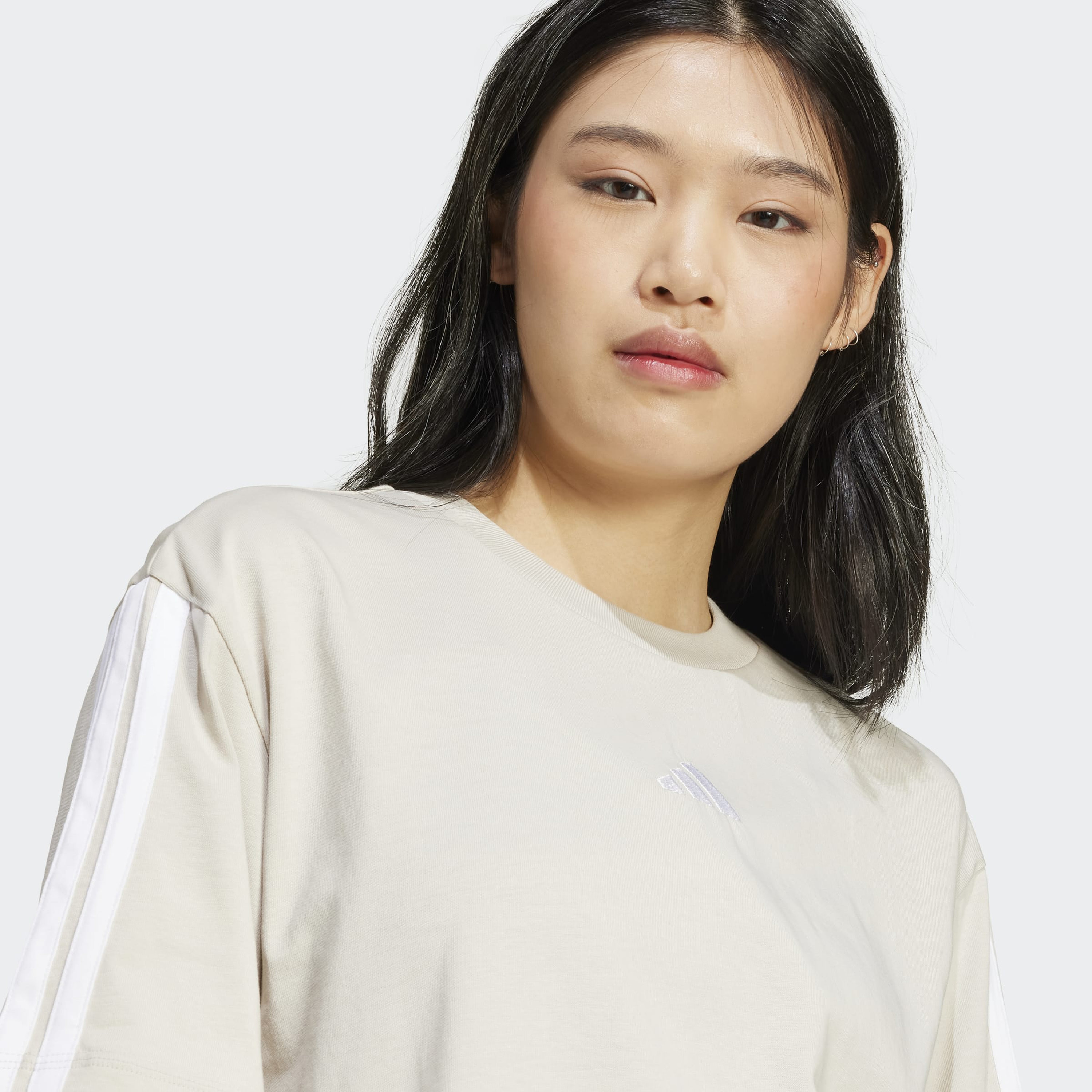 أديداس - تيشيرت إسينشالز 3-خطوط بوي فريند للنساء JC5960 | OE-sports-women-clothing-tshirtsandvests-image-11