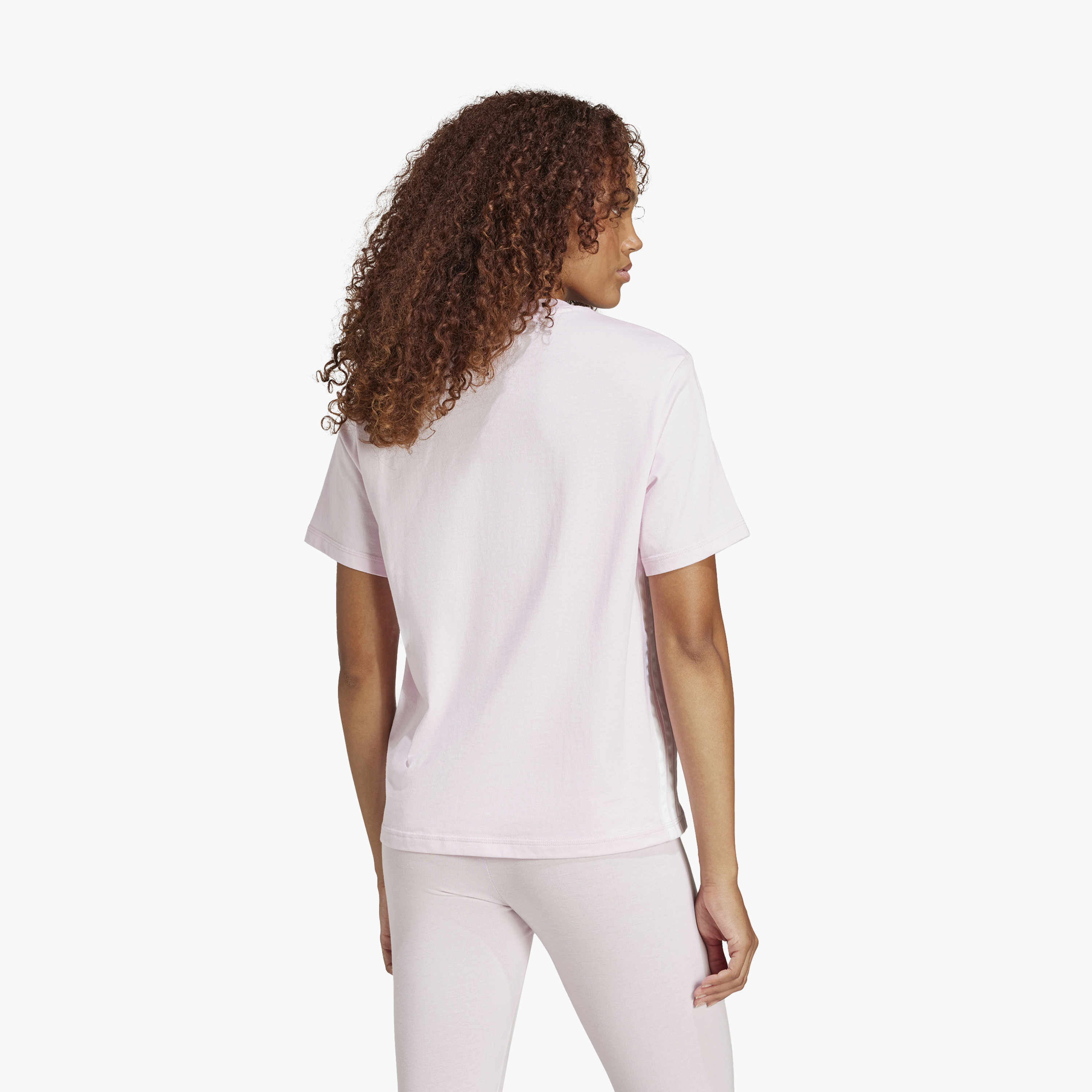 أديداس - تي شيرت رياضي أساسي بثلاثة خطوط - للنساء-women-clothing-tshirts-image-3