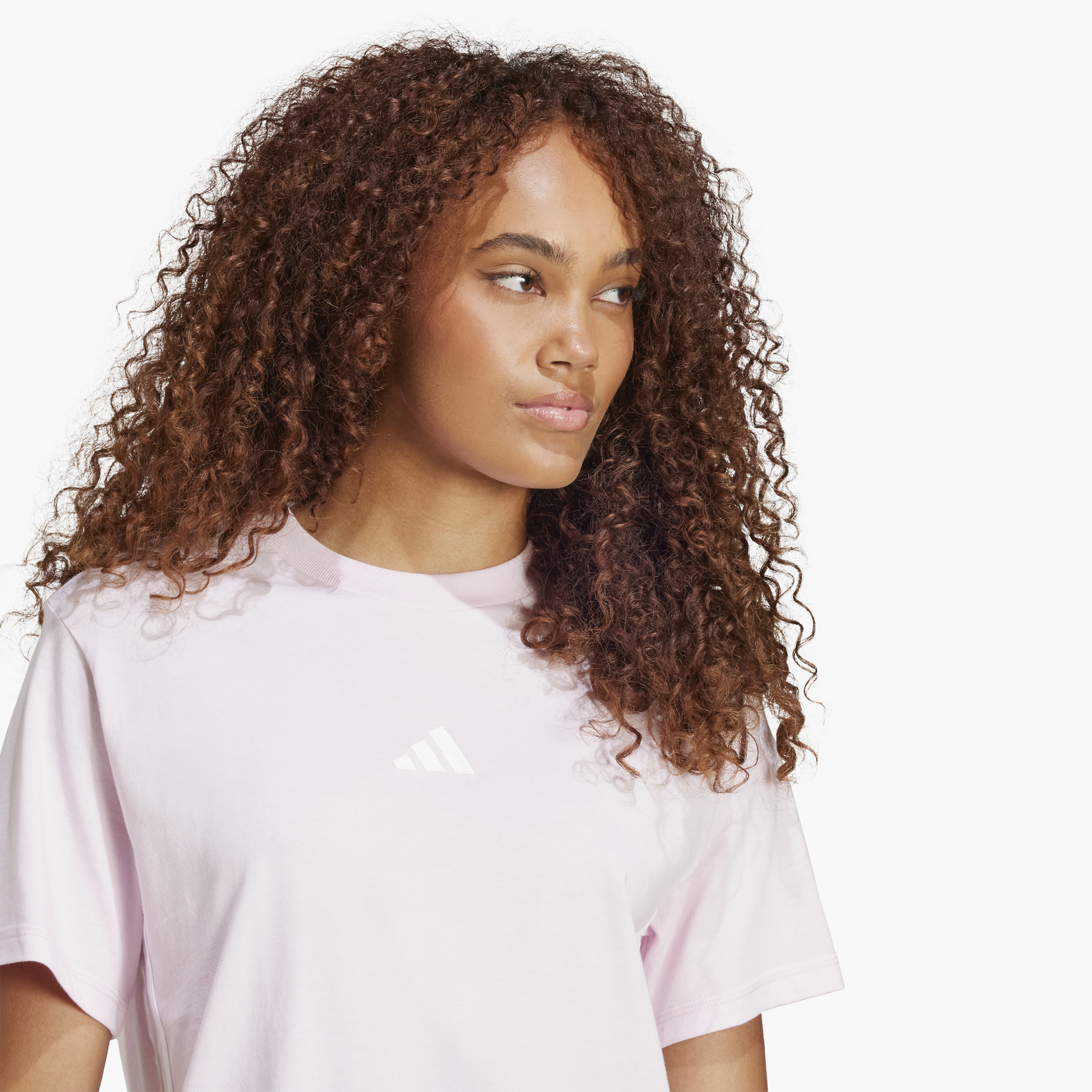 أديداس - تي شيرت رياضي أساسي بثلاثة خطوط - للنساء-women-clothing-tshirts-image-1