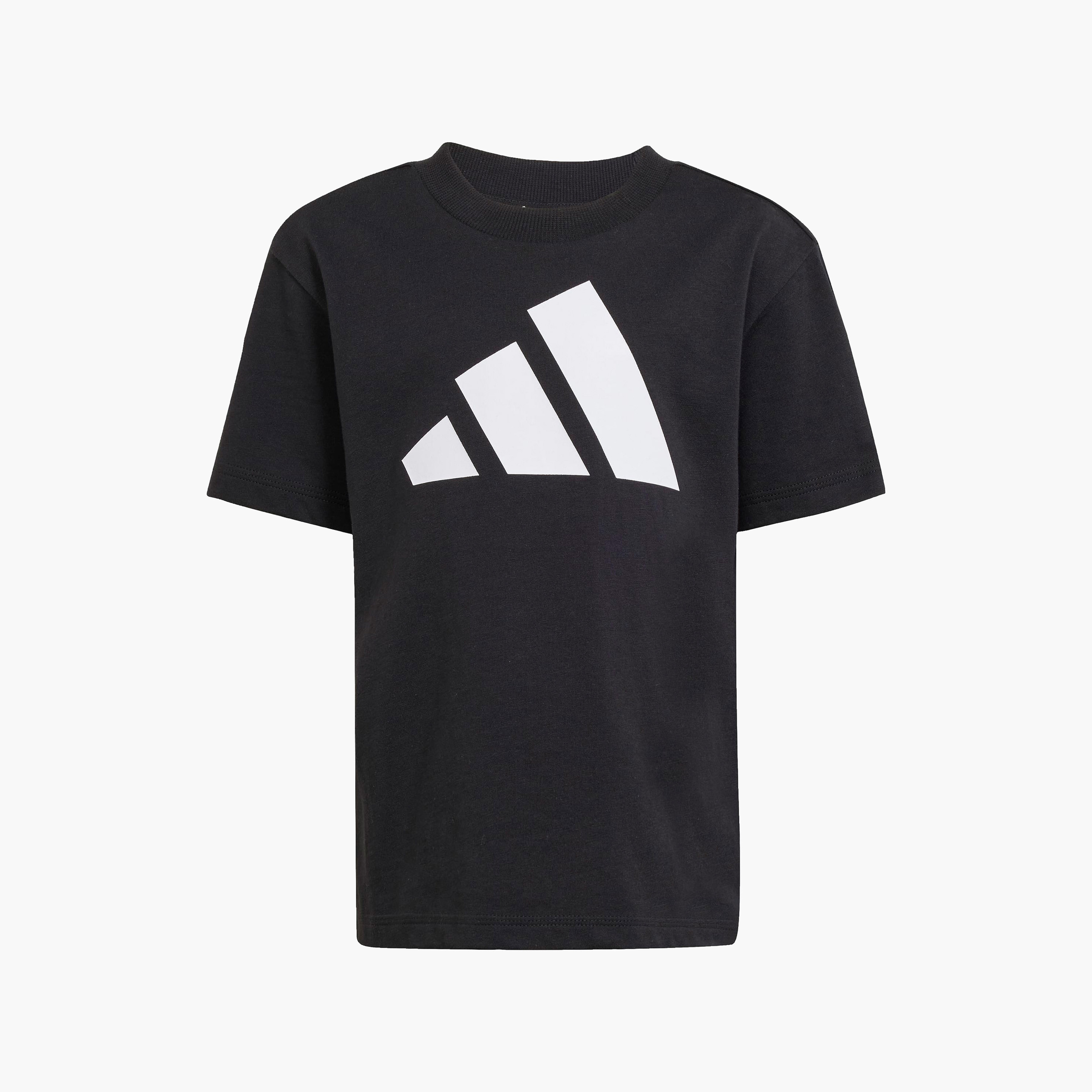 adidas Crew Neck Short Sleeve T-shirt with Logo Print-boys-clothing-sportswear-tops-image-4