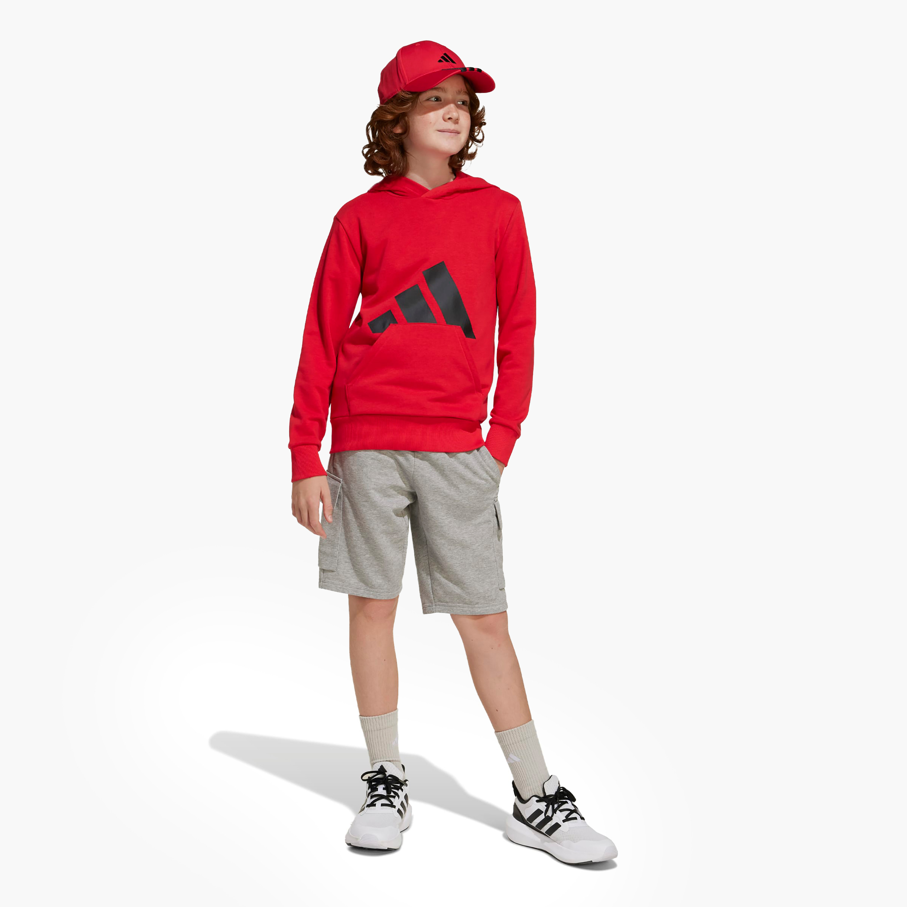 adidas Boys Hooded Sweatshirt with Kangaroo Pockets - Long Sleeves-boys-clothing-sweatshirts-image-4