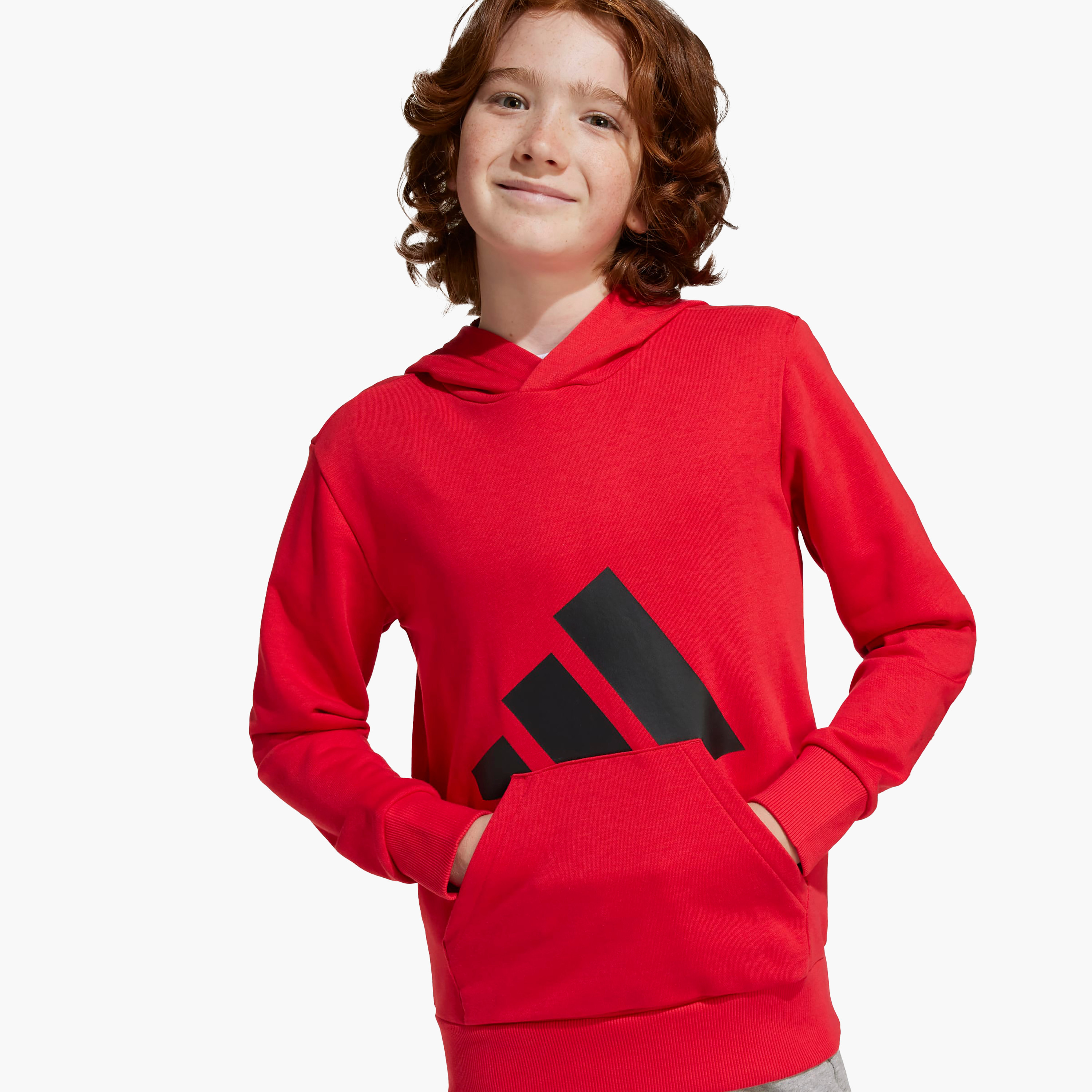 adidas Boys Hooded Sweatshirt with Kangaroo Pockets - Long Sleeves-boys-clothing-sweatshirts-image-6