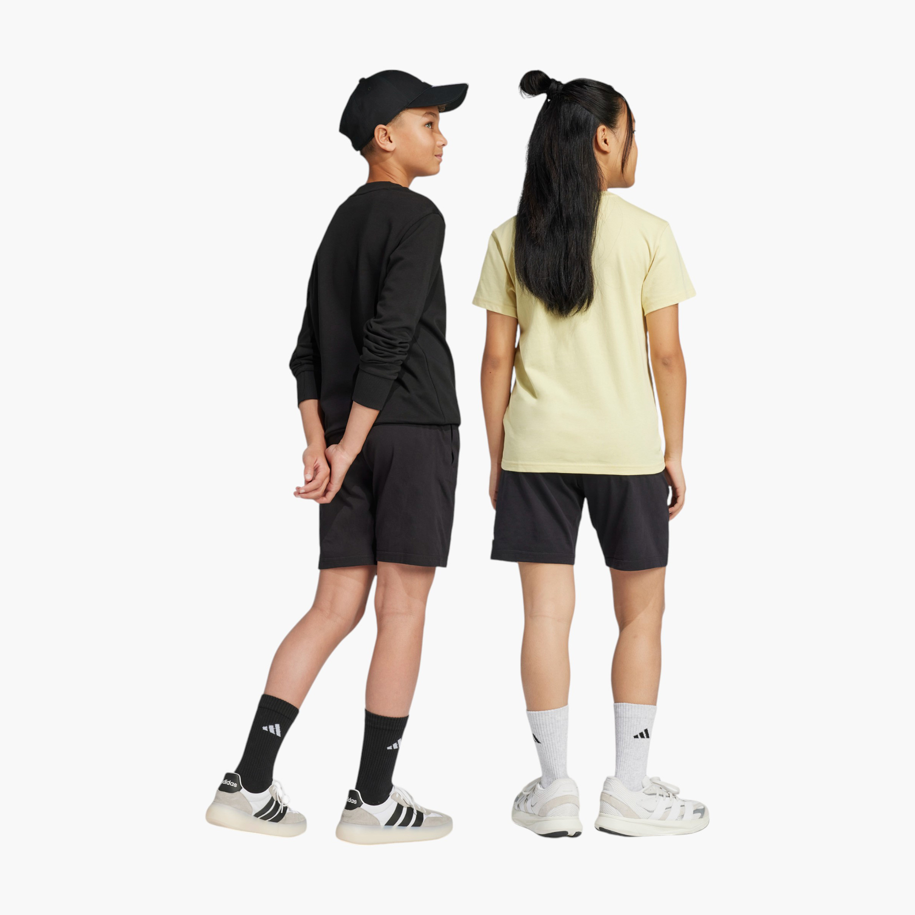 adidas Logo Print Shorts with Elasticated Waistband and Pockets-boys-clothing-sportswear-bottoms-image-4