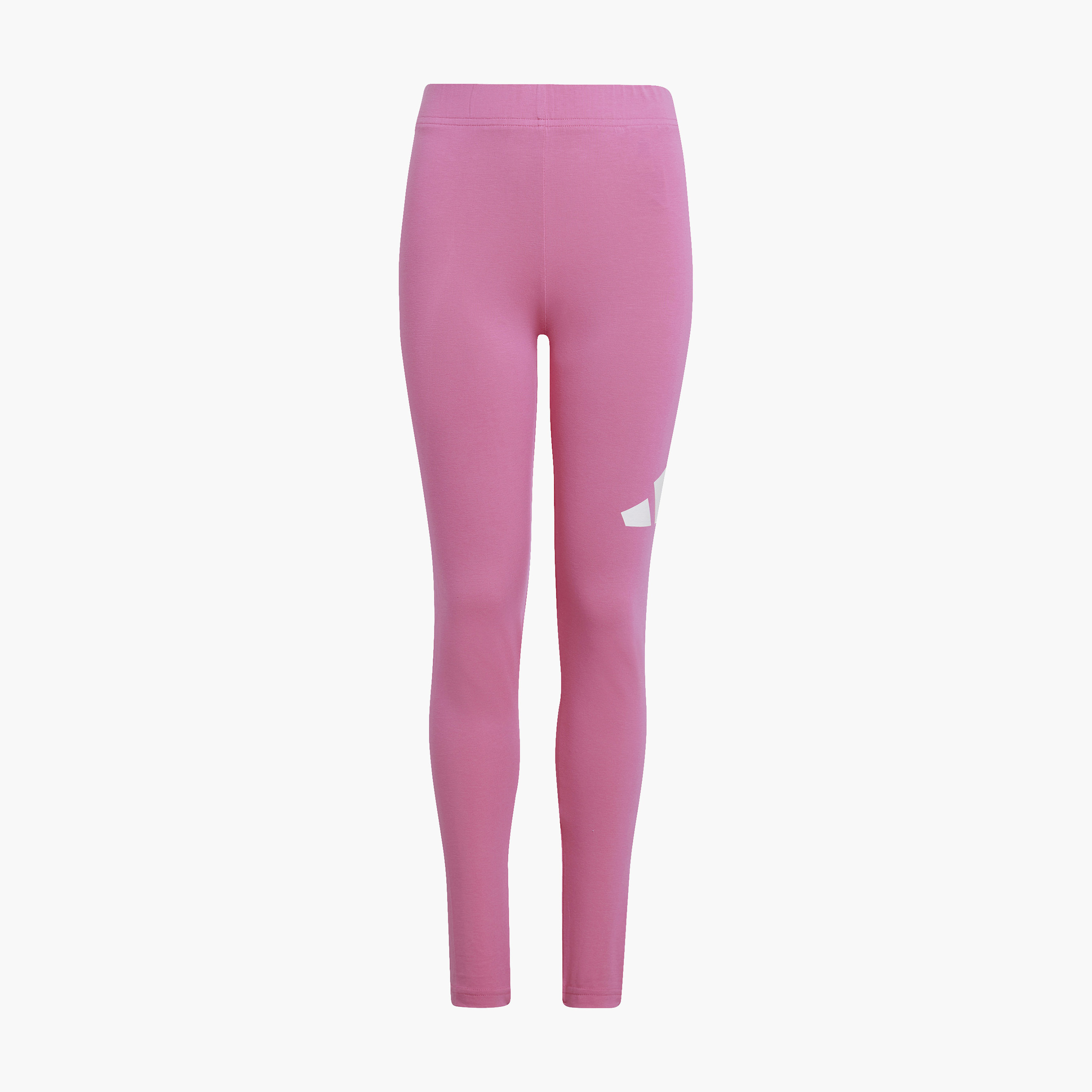 adidas Girls Leggings with Logo Print - Cotton Blend - Elastic Waist-girls-clothing-sportswear-bottoms-leggings-image-6