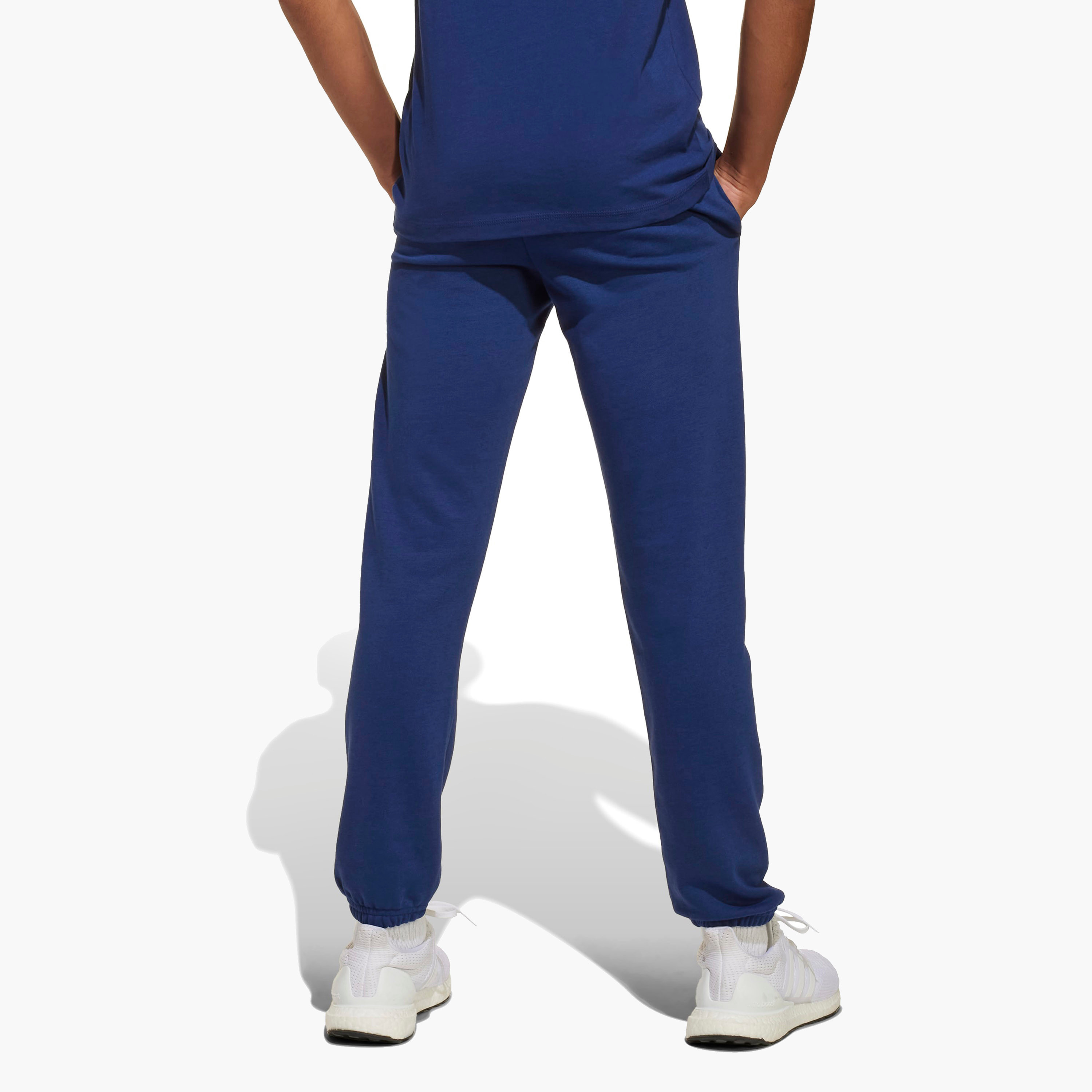 adidas Boys Joggers with Logo Print - Cotton Blend - Elasticated Drawstring-boys-clothing-bottoms-joggersandtrackpants-image-3
