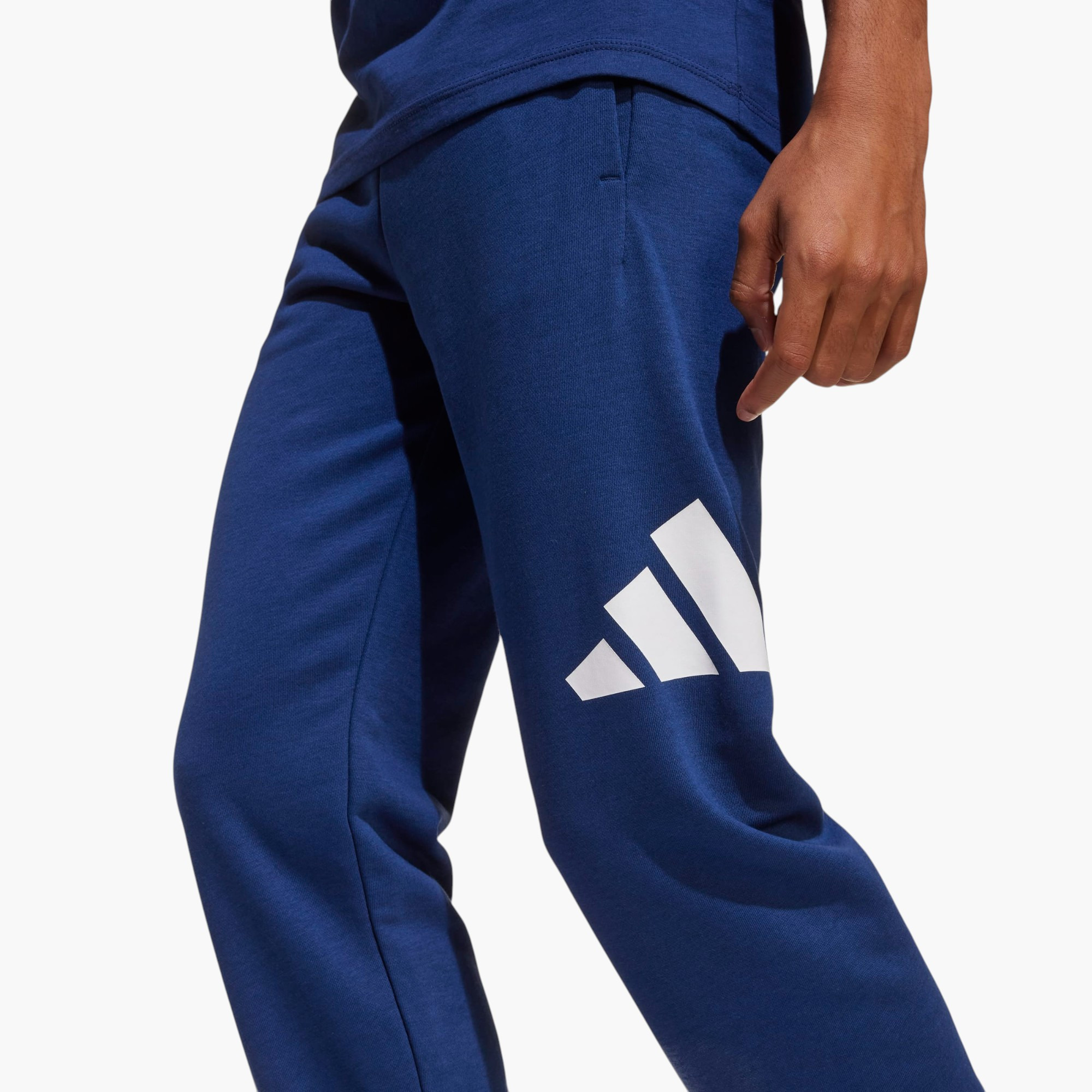 adidas Boys Joggers with Logo Print - Cotton Blend - Elasticated Drawstring-boys-clothing-bottoms-joggersandtrackpants-image-6