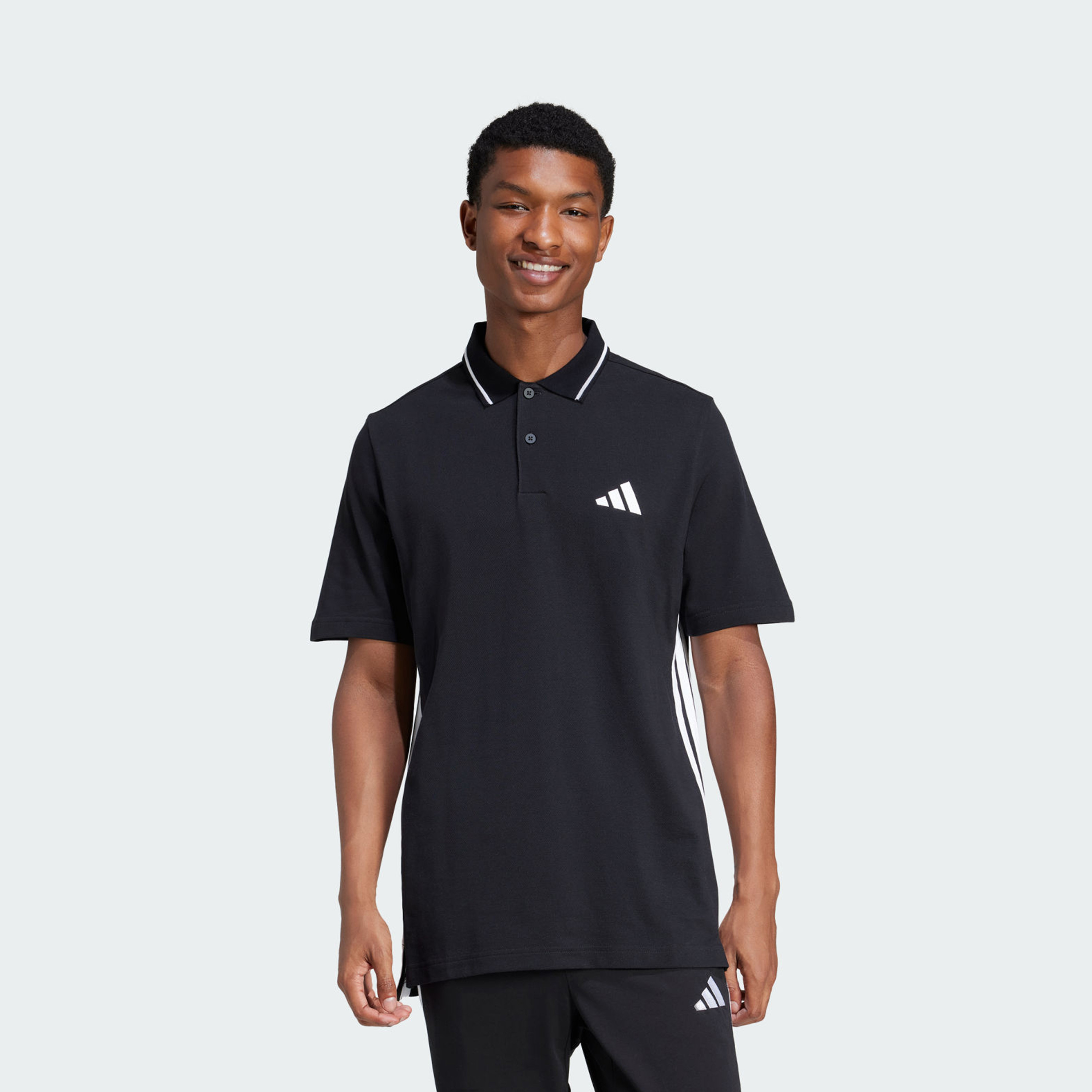 قميص بيكيه بولو أديداس مينينز إسينشلز بثلاثة خطوط | OE-men-clothing-tshirtsandpolos-polos-image-1