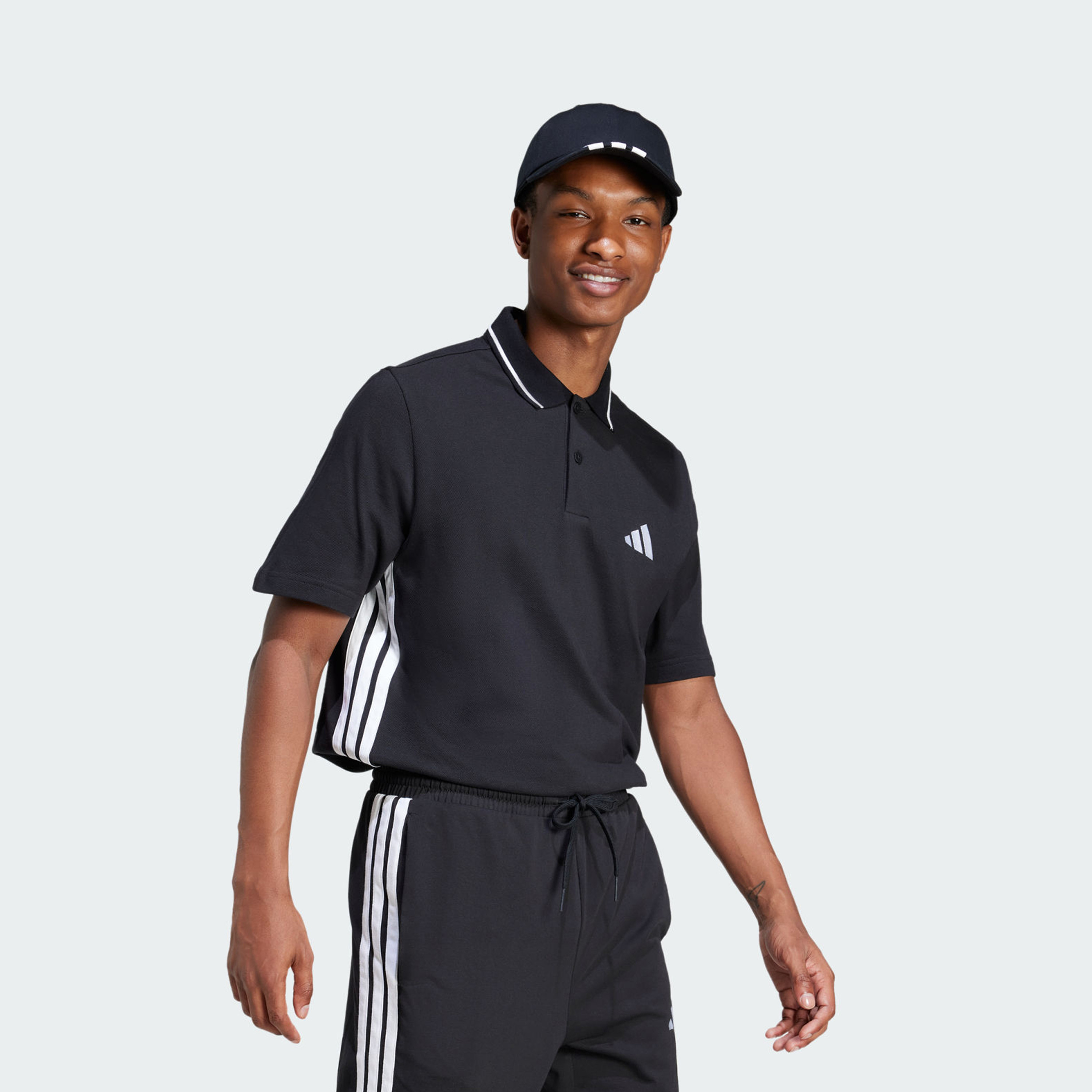 قميص بيكيه بولو أديداس مينينز إسينشلز بثلاثة خطوط | OE-men-clothing-tshirtsandpolos-polos-image-2