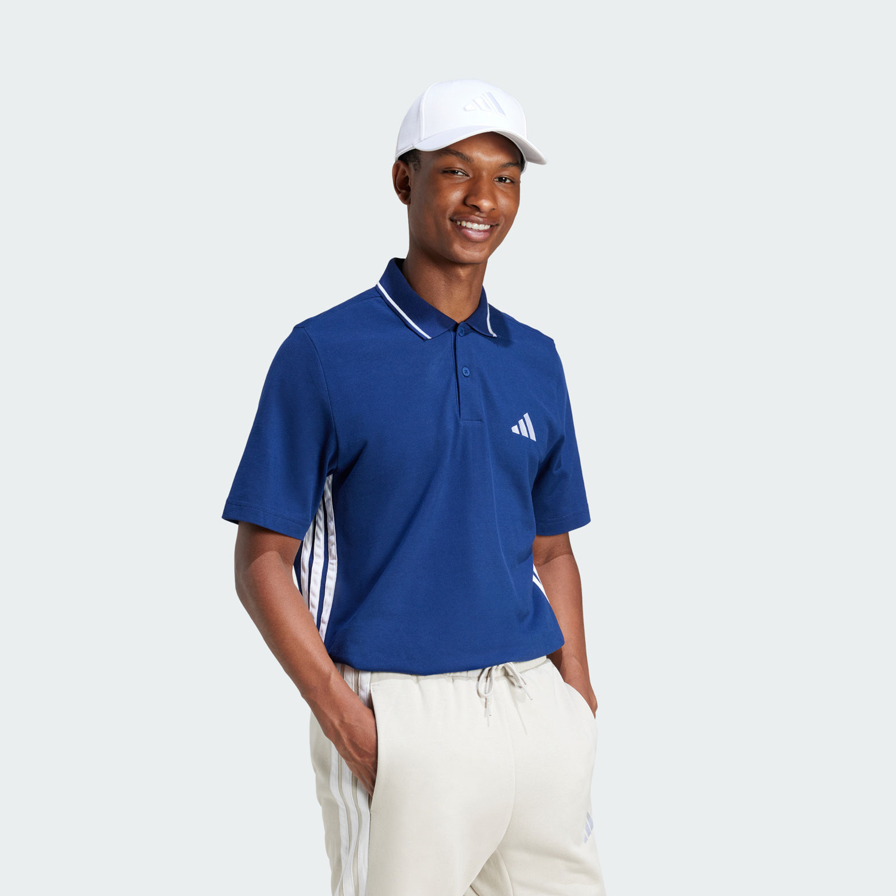 قميص بيكيه بولو أديداس مينينز إسينشلز بثلاثة خطوط | OE-men-clothing-tshirtsandpolos-polos-image-8