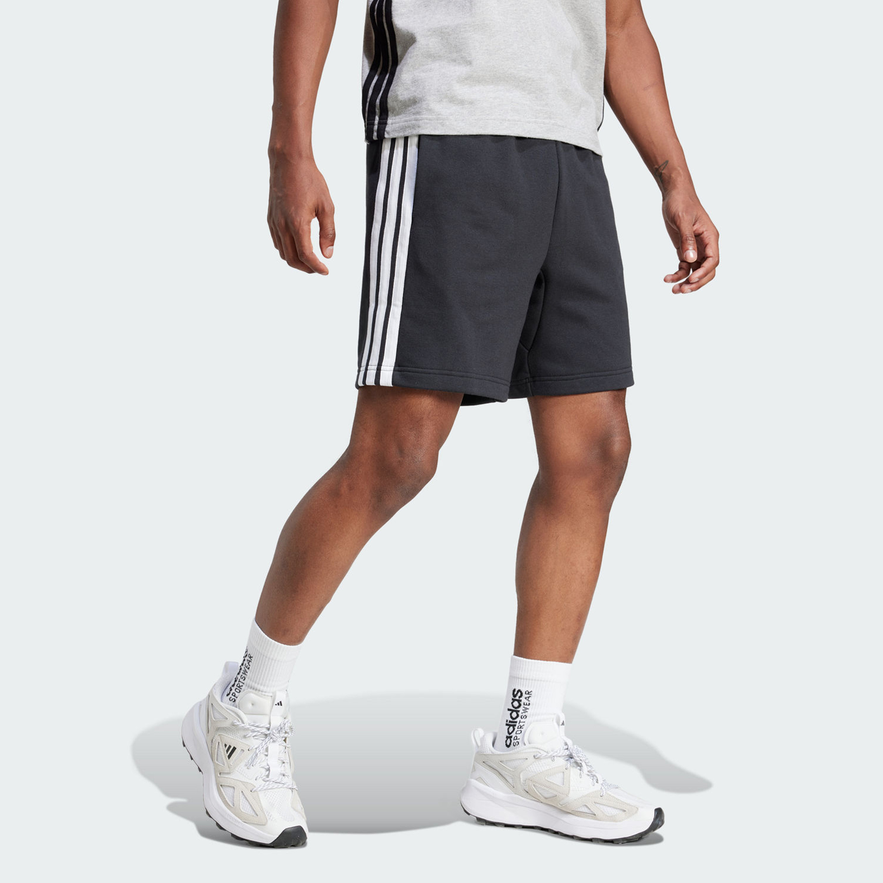 أديداس - شورت رجالي إسينشالز بثلاثة خطوط تيري فرنسي | OE-men-clothing-bottoms-shorts-image-2