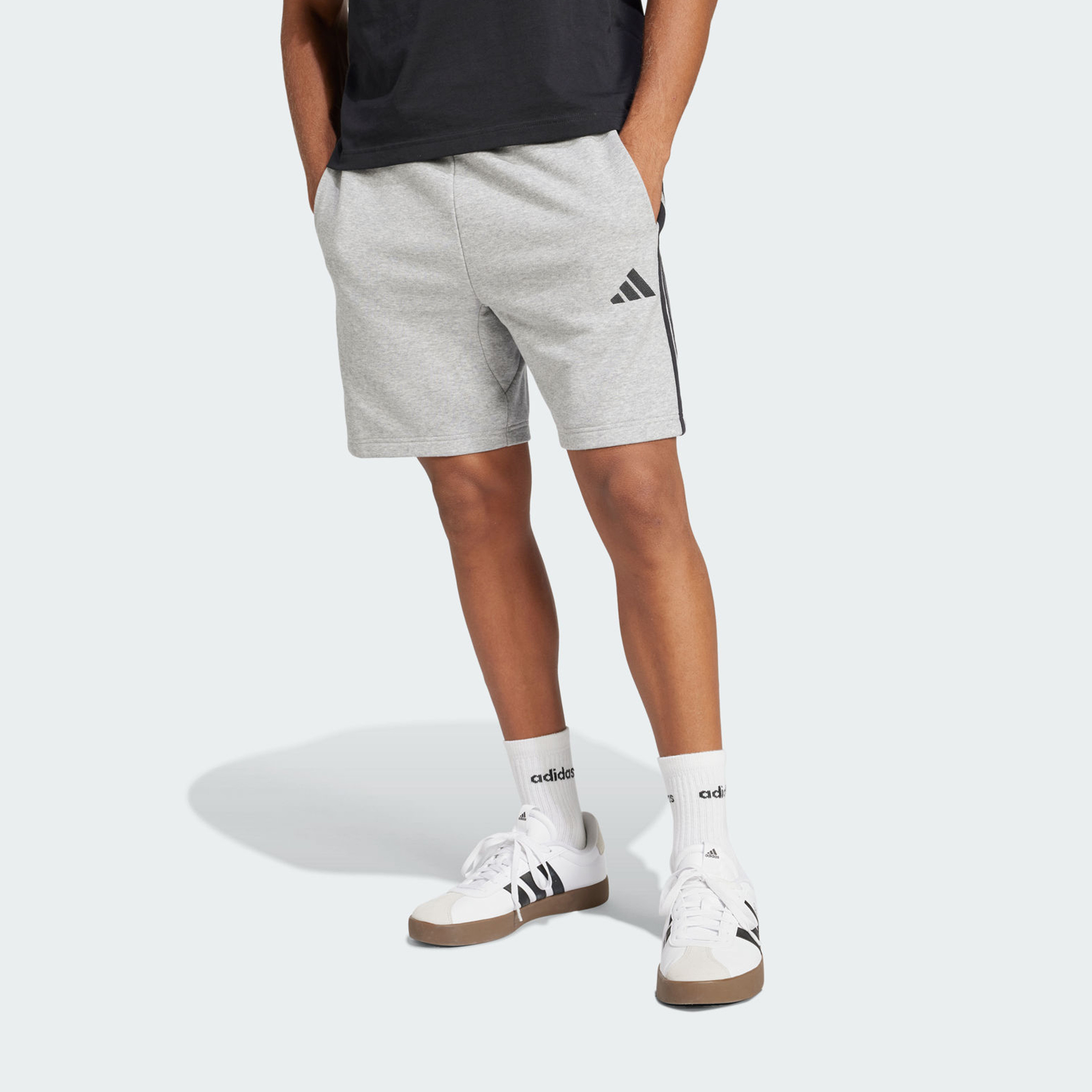 adidas Men's Essential 3-Stripes French Terry Shorts | OE-men-clothing-bottoms-shorts-image-1