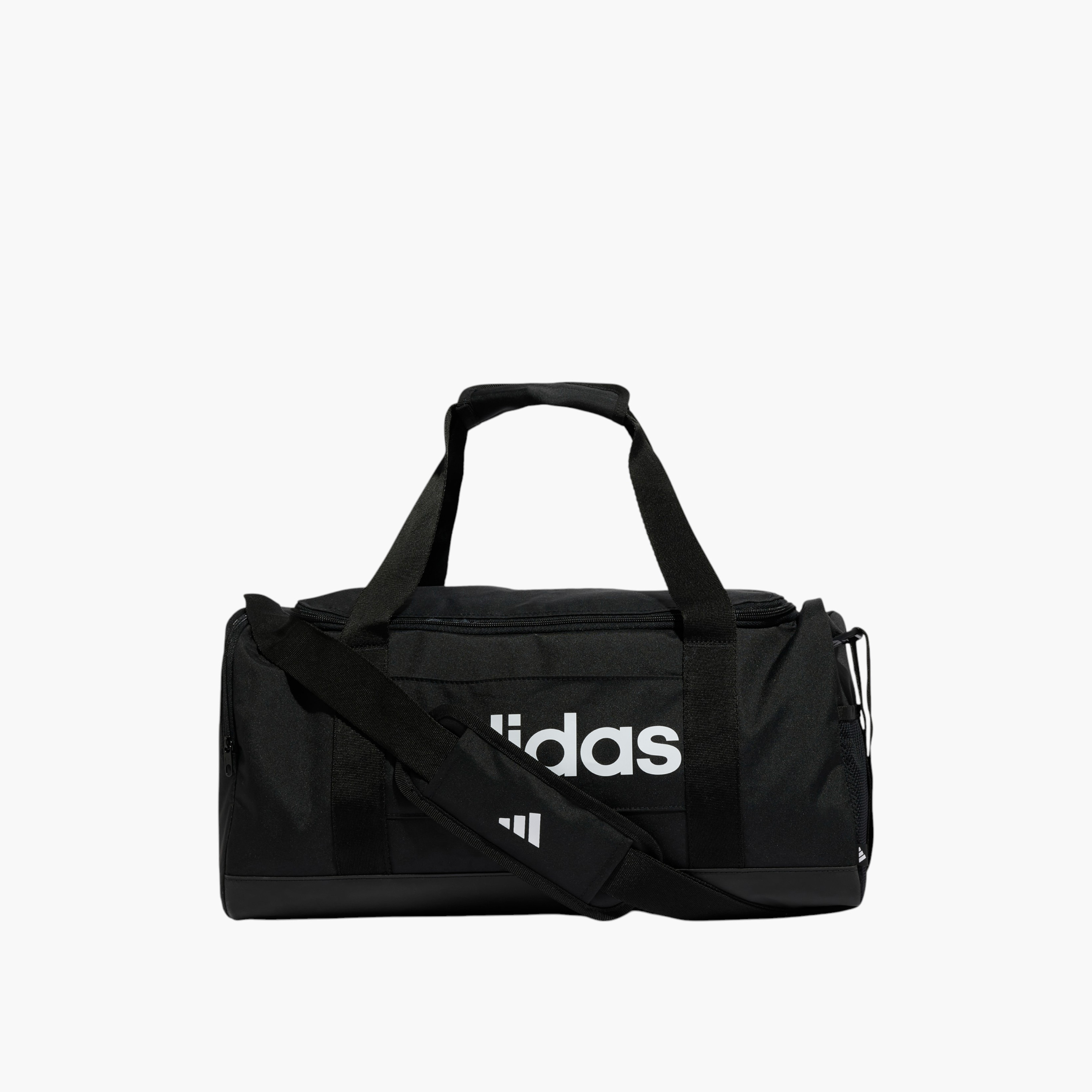 Adidas Logo Print Duffel Bag with Zip Closure and Double Handle - JE8343-travel-luggagesandbags-dufflebags-image-1
