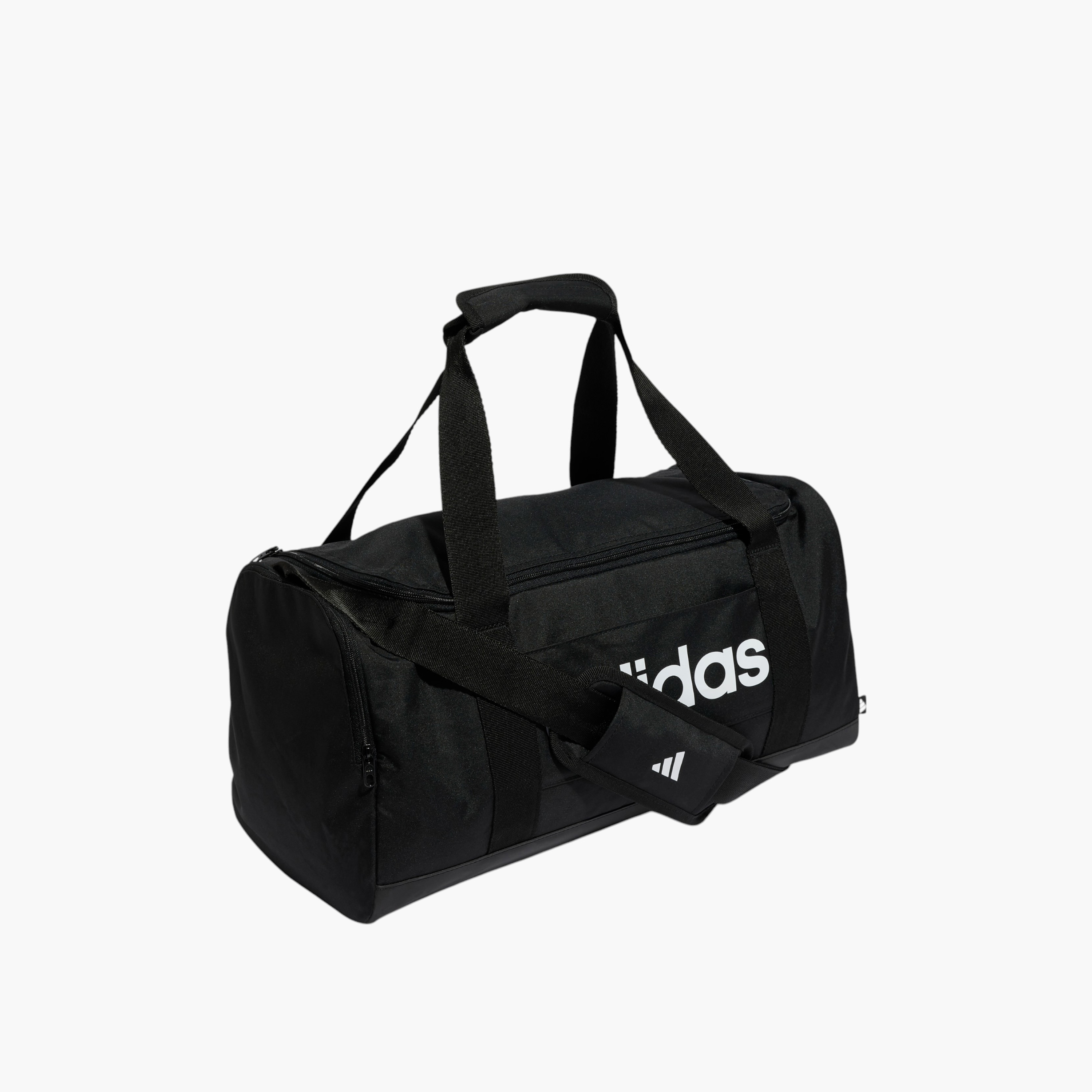 Adidas Logo Print Duffel Bag with Zip Closure and Double Handle - JE8343-travel-luggagesandbags-dufflebags-image-2