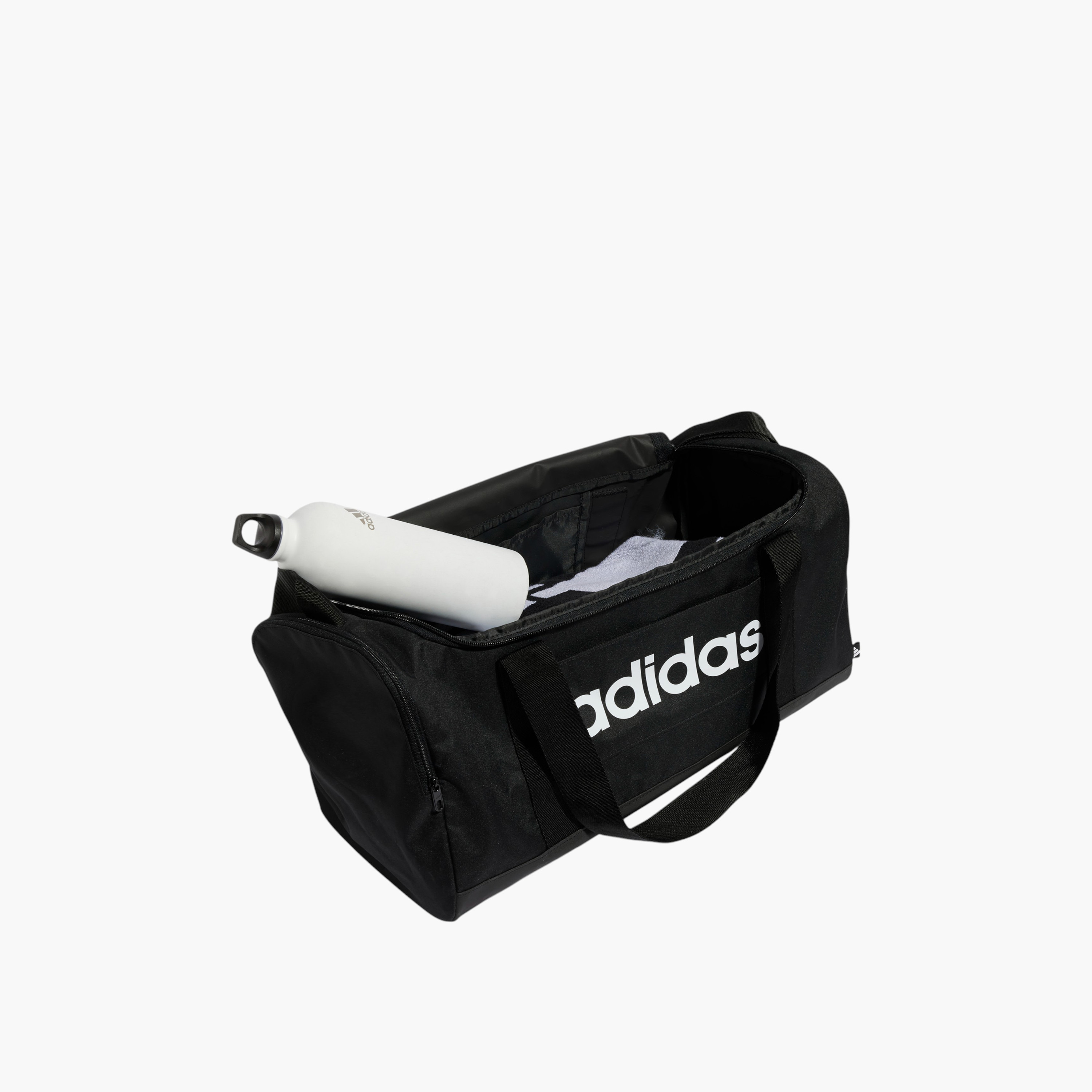 Adidas Logo Print Duffel Bag with Zip Closure and Double Handle - JE8343-travel-luggagesandbags-dufflebags-image-3