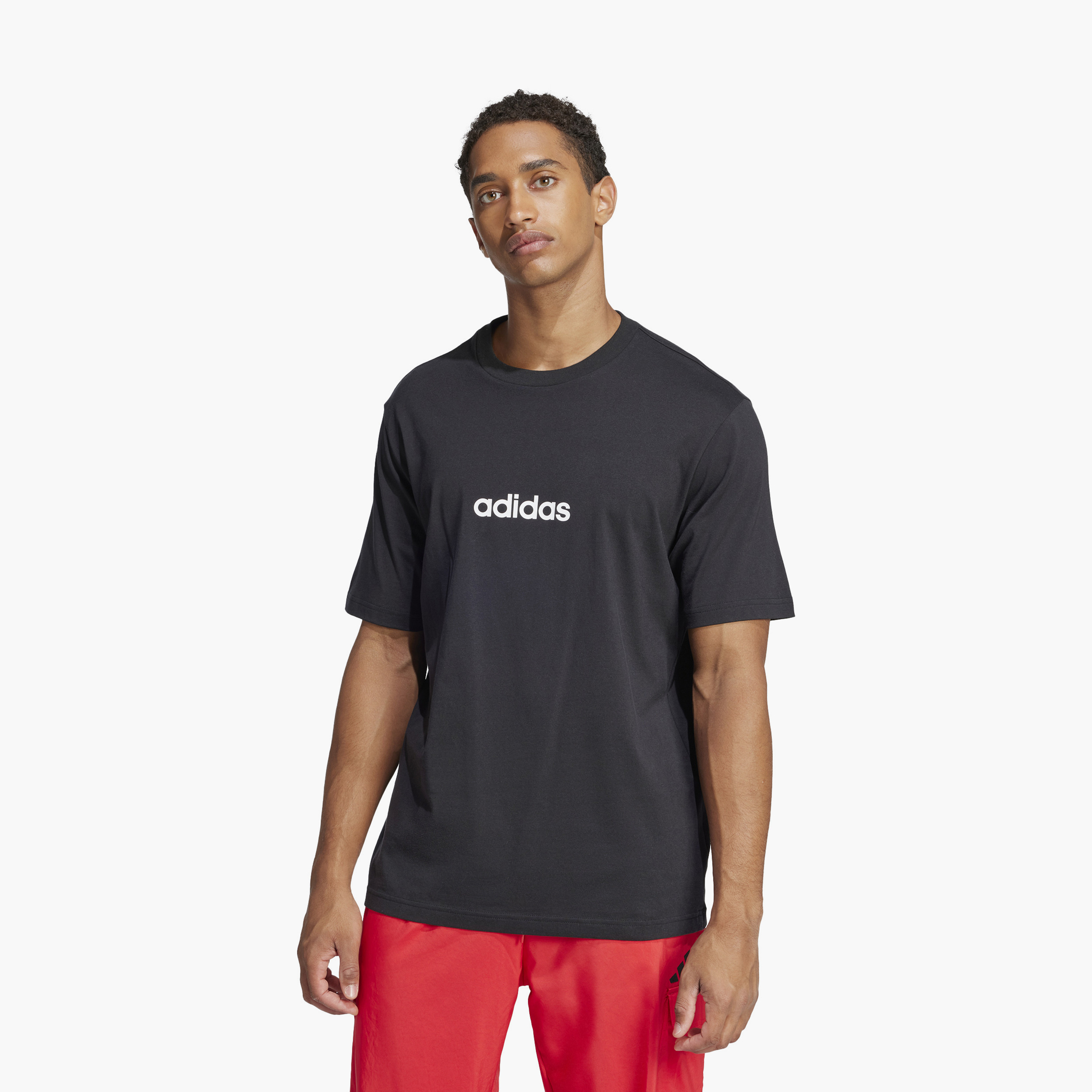 Adidas Men Essentials Single Jersey Linear Embroidered Logo T-Shirt | OE-men-clothing-sportswearandactivewear-tshirtsandpolos-image-1
