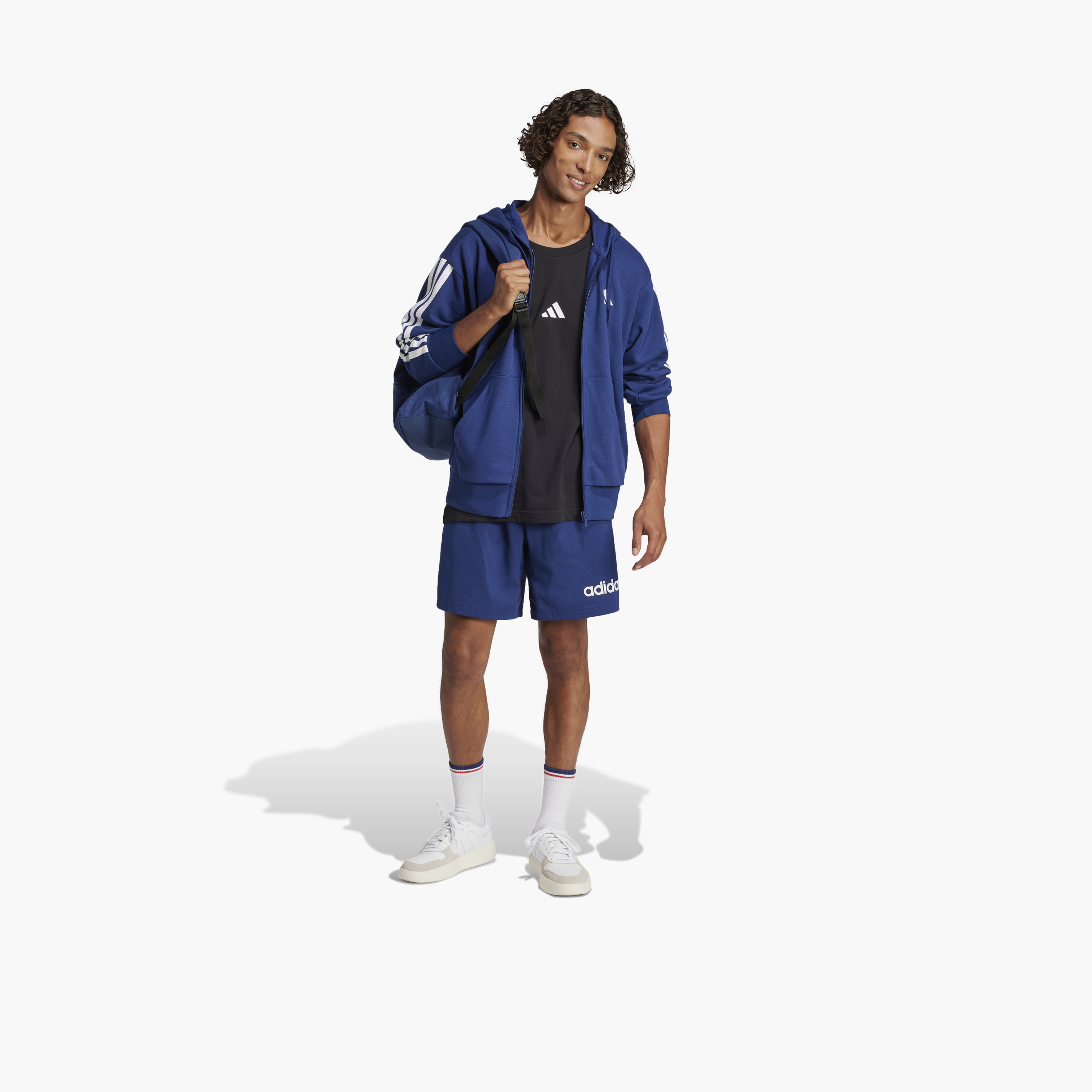 adidas Men's Essentials Linear Single Jersey Shorts M LIN SJ SHO | OE-men-clothing-bottoms-shorts-image-3