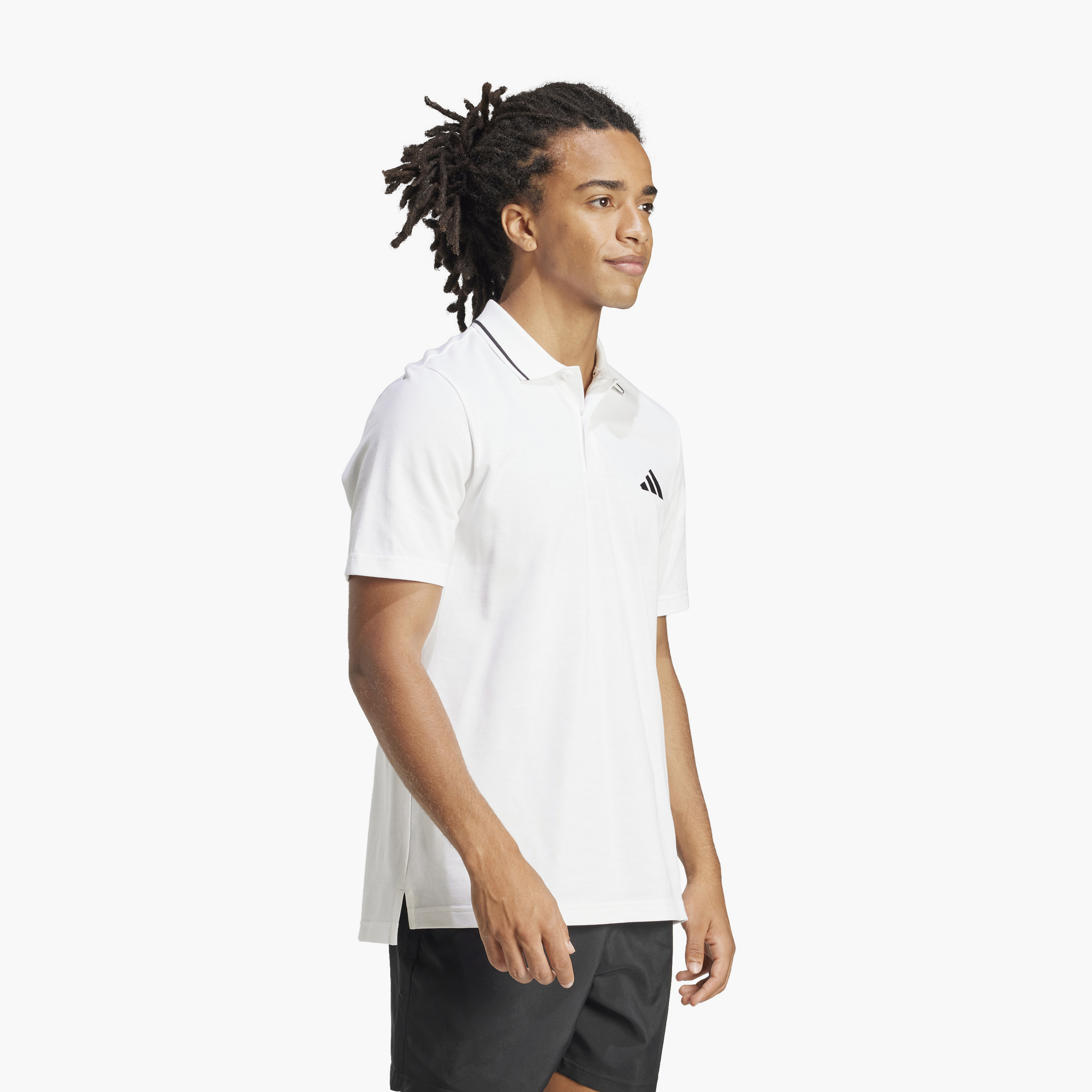 أديداس - تي شيرت أساسي - شعار صغير - بيكيه بولو - للرجال-men-clothing-tshirtsandpolos-polos-image-9