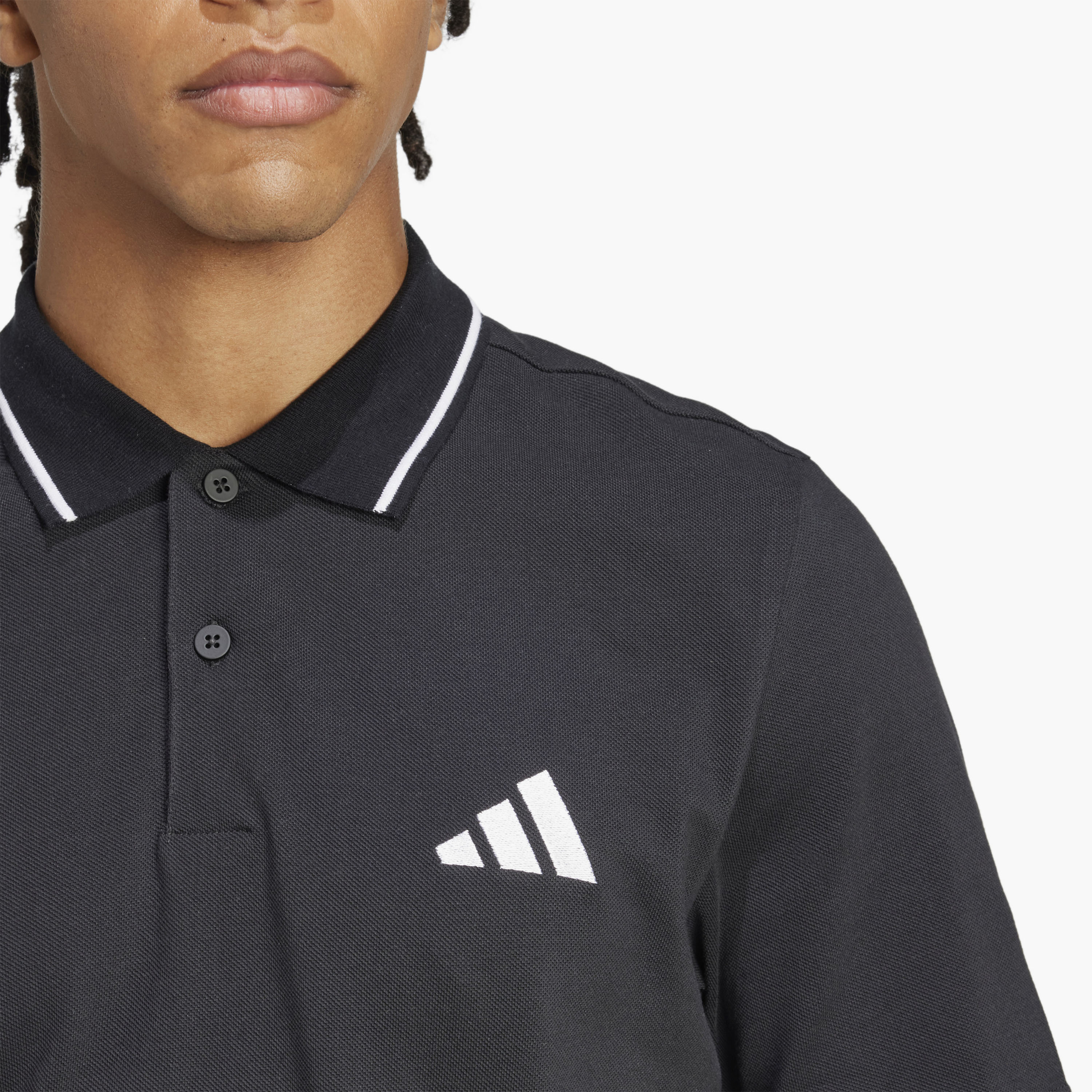 أديداس - تي شيرت أساسي - شعار صغير - بيكيه بولو - للرجال-men-clothing-tshirtsandpolos-polos-image-19