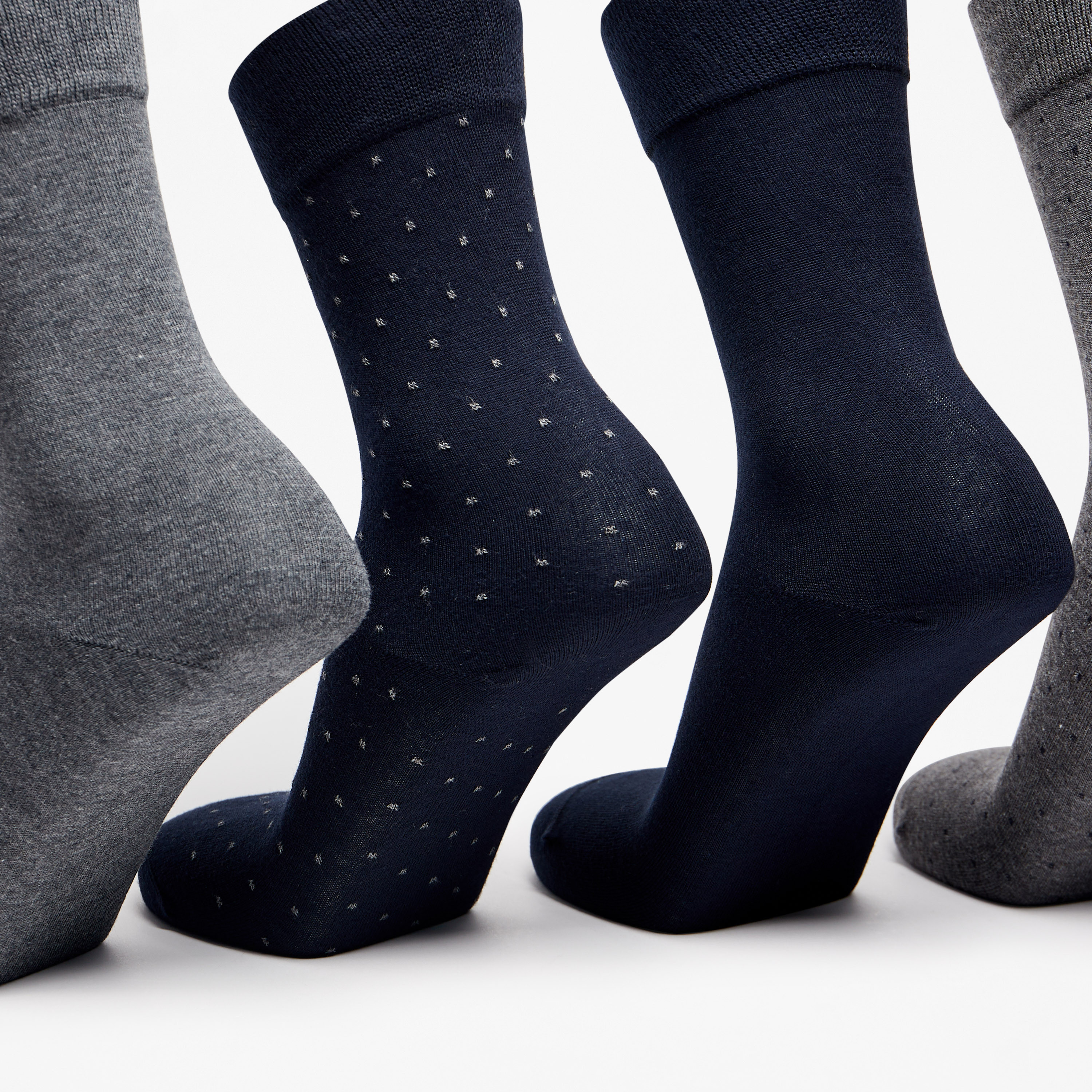 جوارب بطول متوسط خيرزان وطبعات من دوتشيني - طقم من 5 أزواج-men-socks-image-2