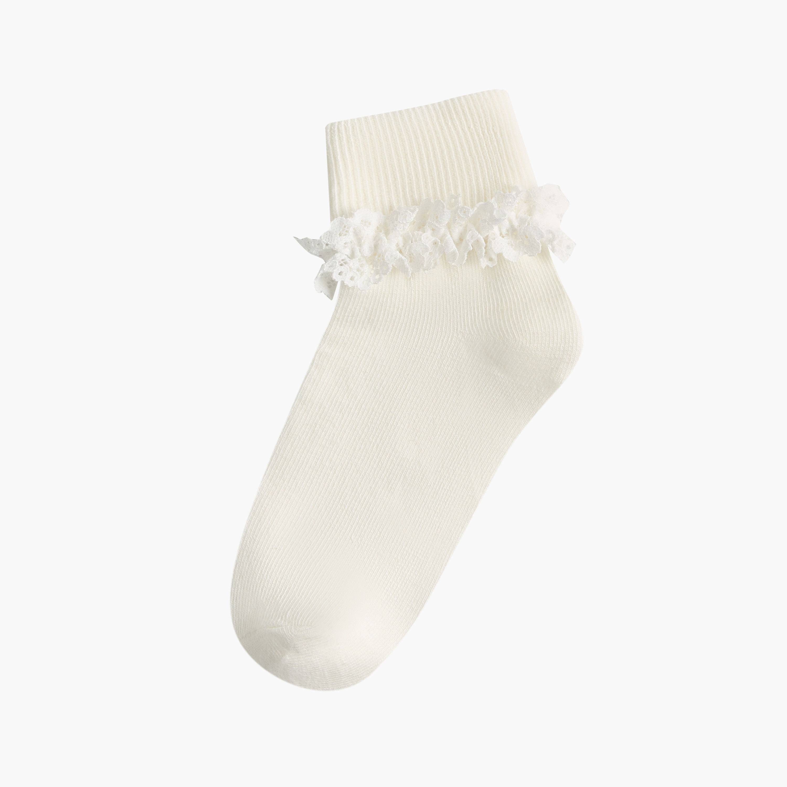 Little Missy Ribbed Non-Terry Ankle Length Socks with Frill Detail - Set of 3-girls-accessories-socks-image-2