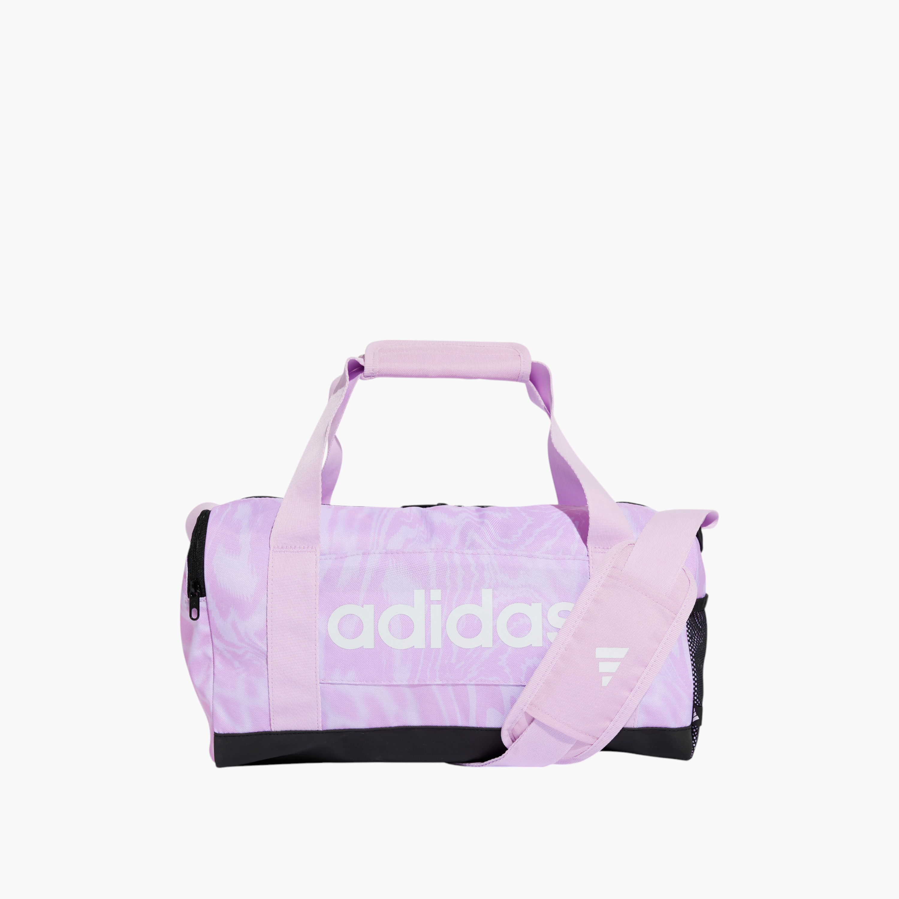 Adidas Logo Print Duffel Bag with Zip Closure and Double Handle - JG1020-travel-luggagesandbags-dufflebags-image-1