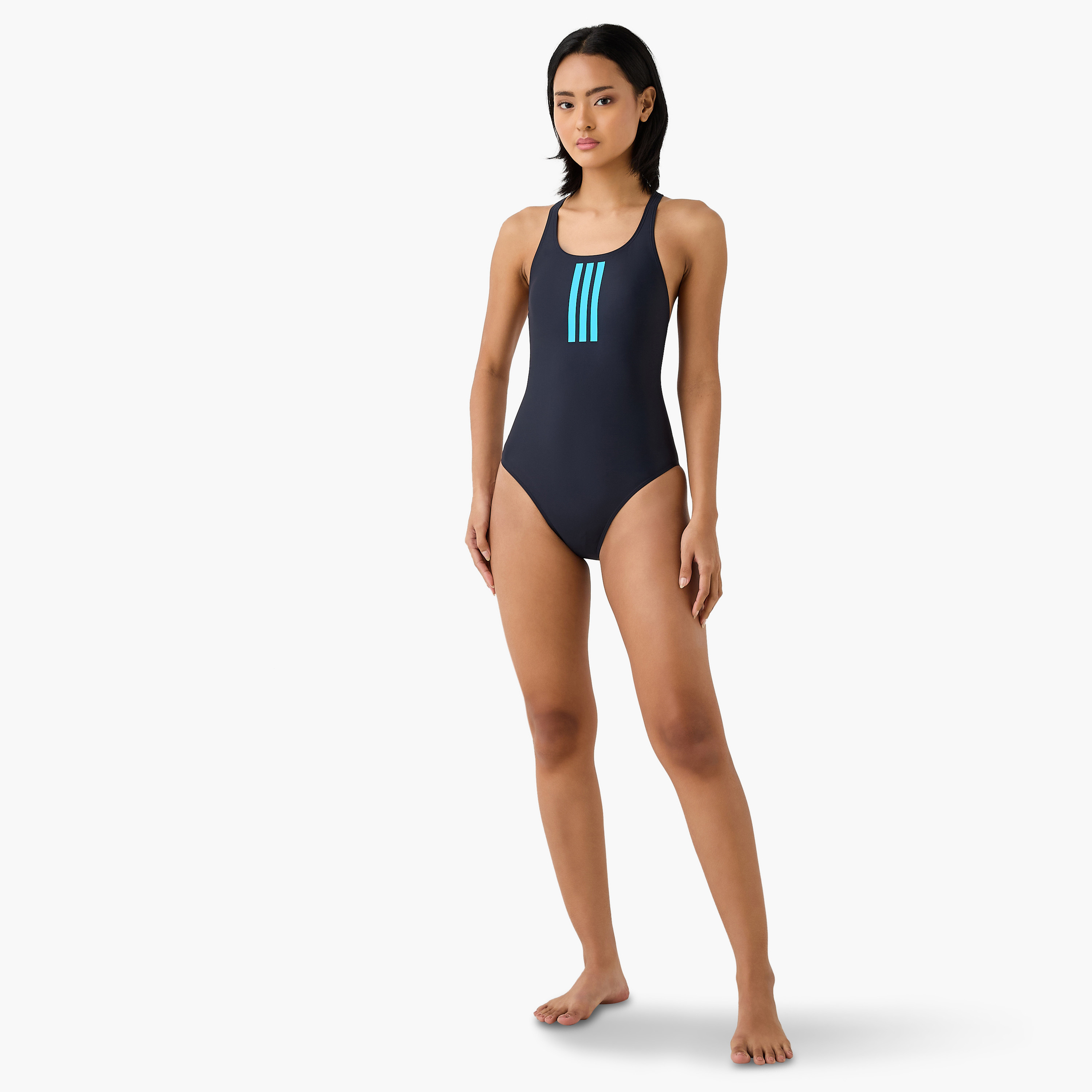 Shop adidas Women's 3-Stripes V-Back Swimsuit JG5819 | OE