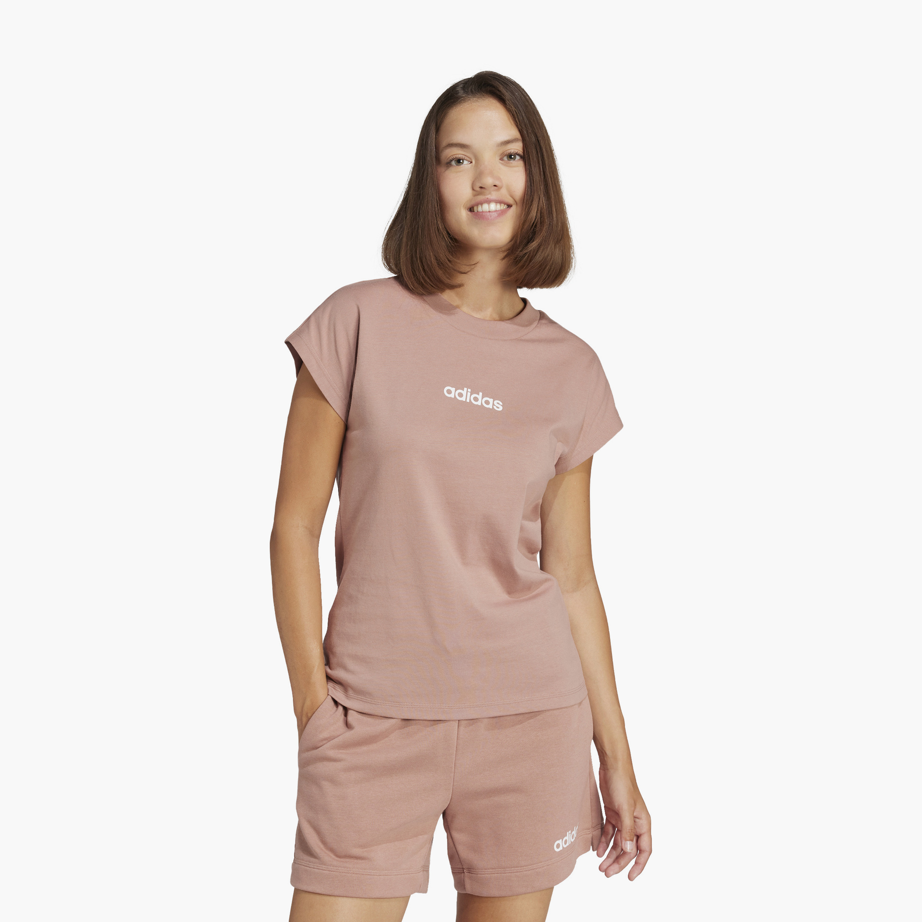 أديداس - تي شيرت رياضي أساسي خطي - للنساء-sports-women-clothing-tshirtsandvests-image-6