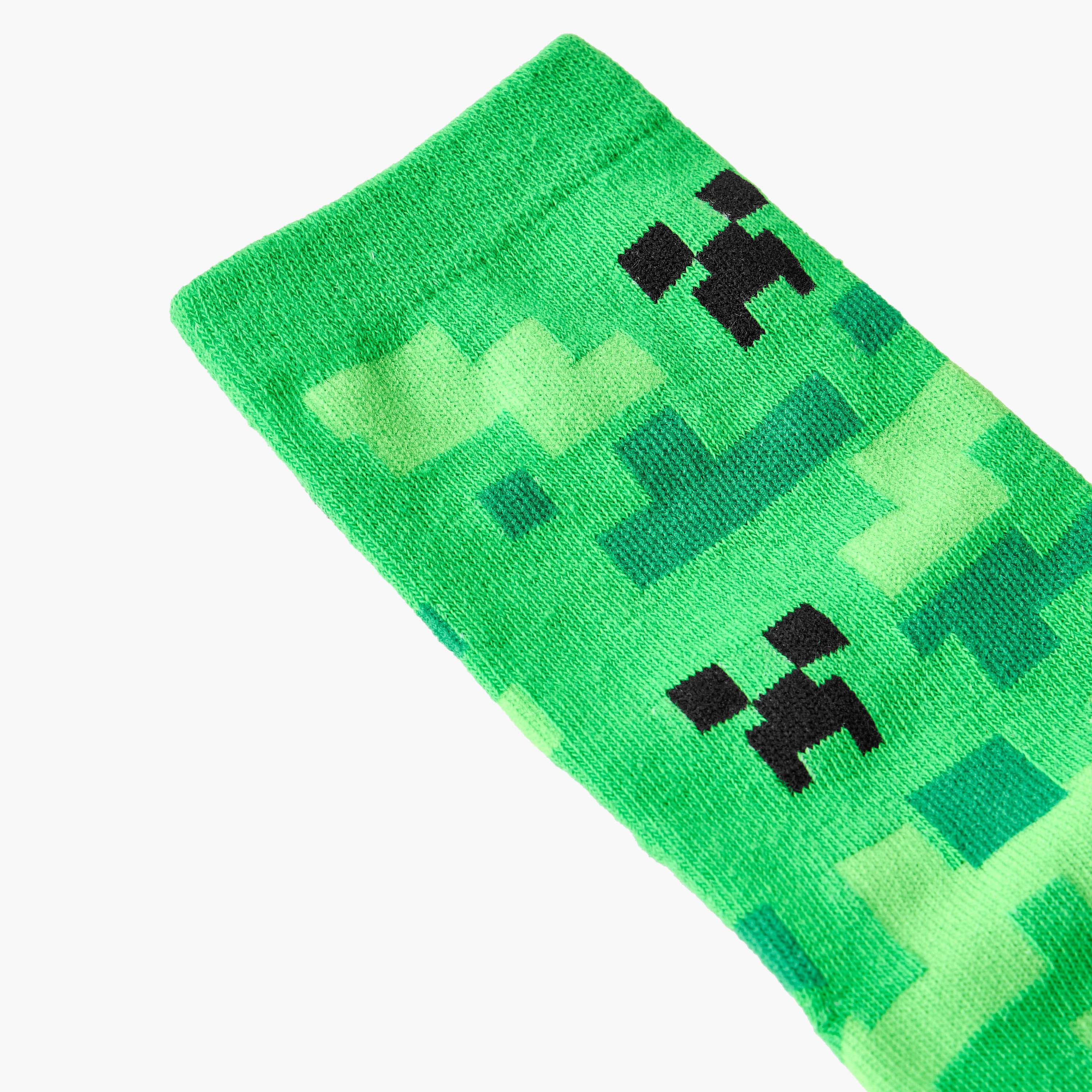 طقم جوارب 3 أزواج بطبعات ماين كرافت للأولاد-girls-accessories-socks-image-3