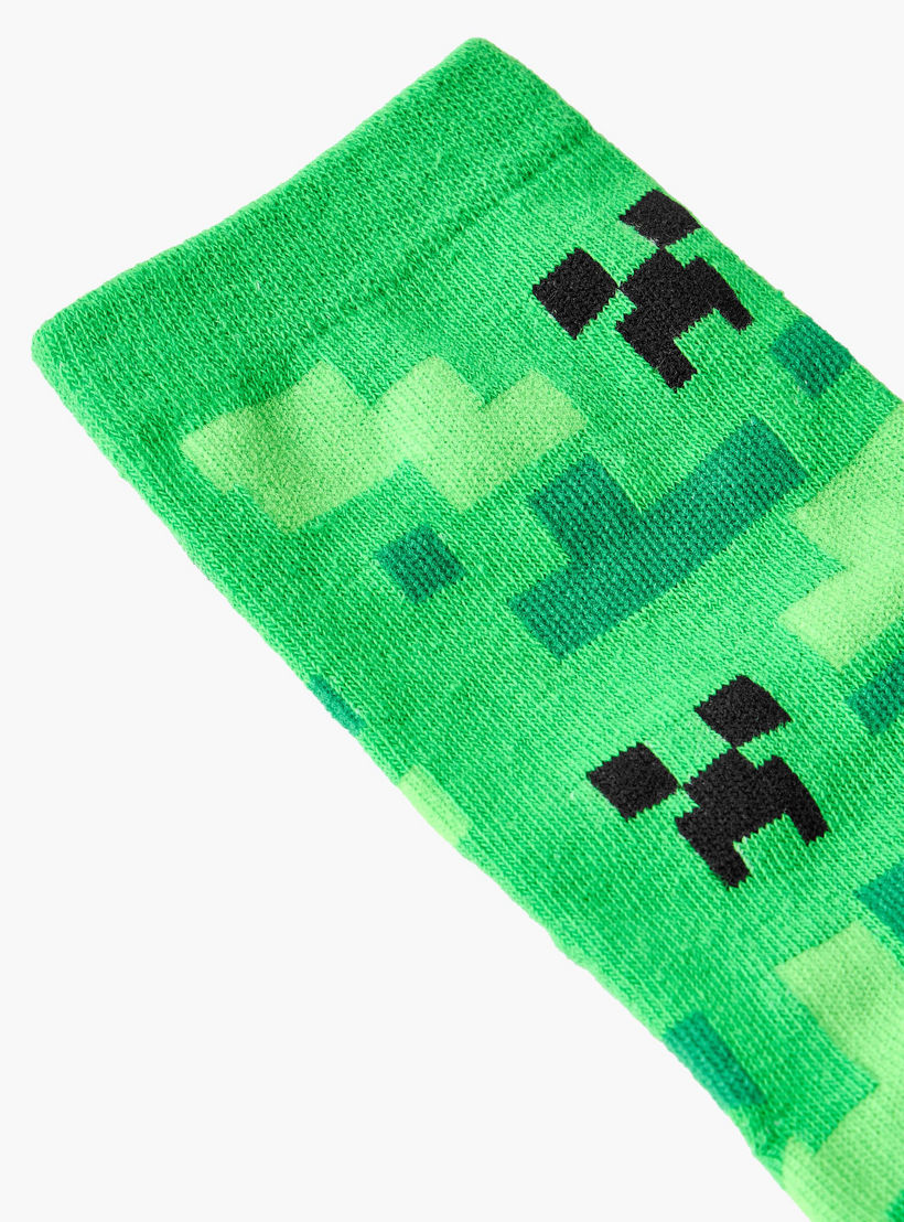 طقم جوارب 3 أزواج بطبعات ماين كرافت للأولاد-girls-accessories-socks-image-3