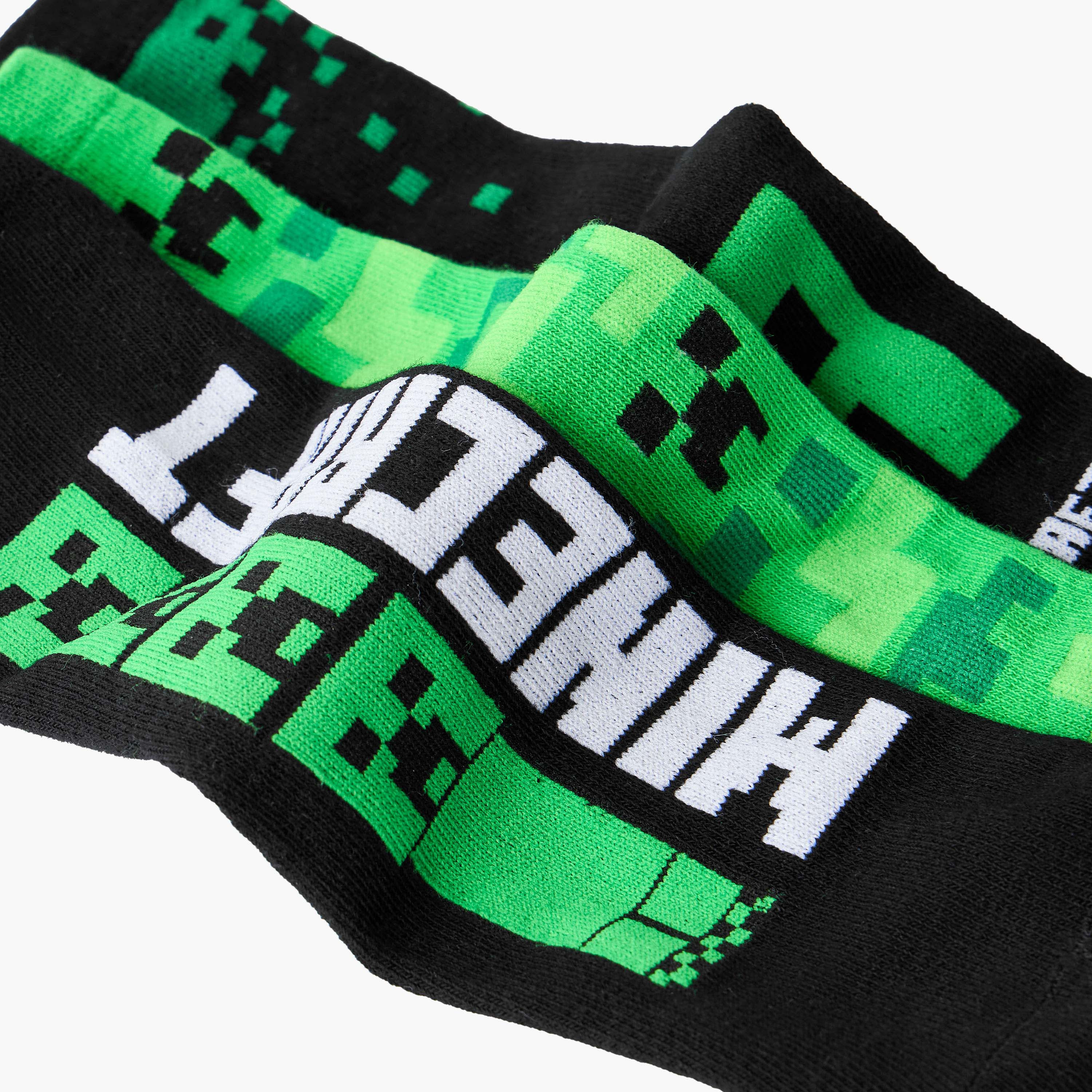 طقم جوارب 3 أزواج بطبعات ماين كرافت للأولاد-girls-accessories-socks-image-4