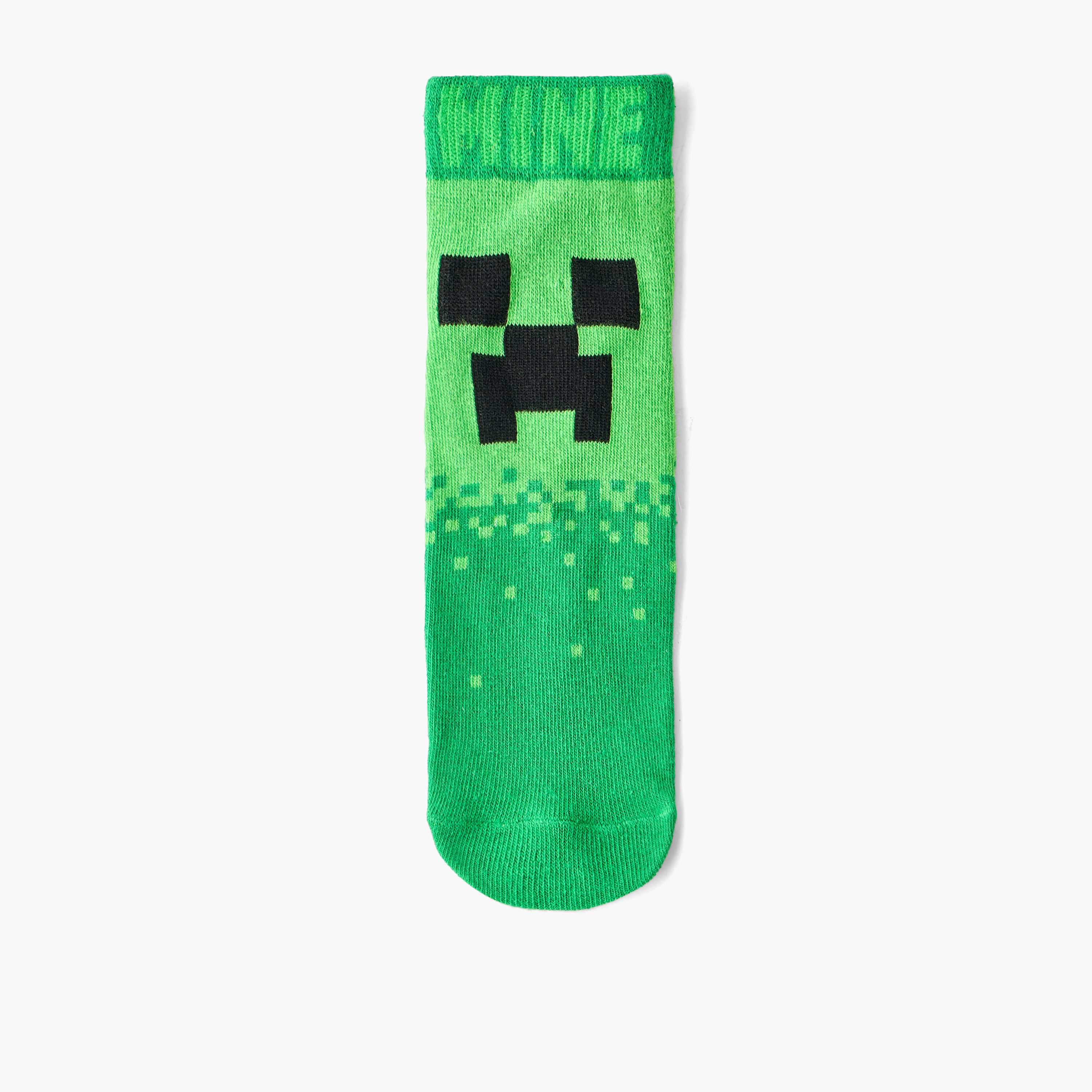 Pack of 5 - Boys Ankle Socks with Minecraft Print-girls-accessories-socks-image-2