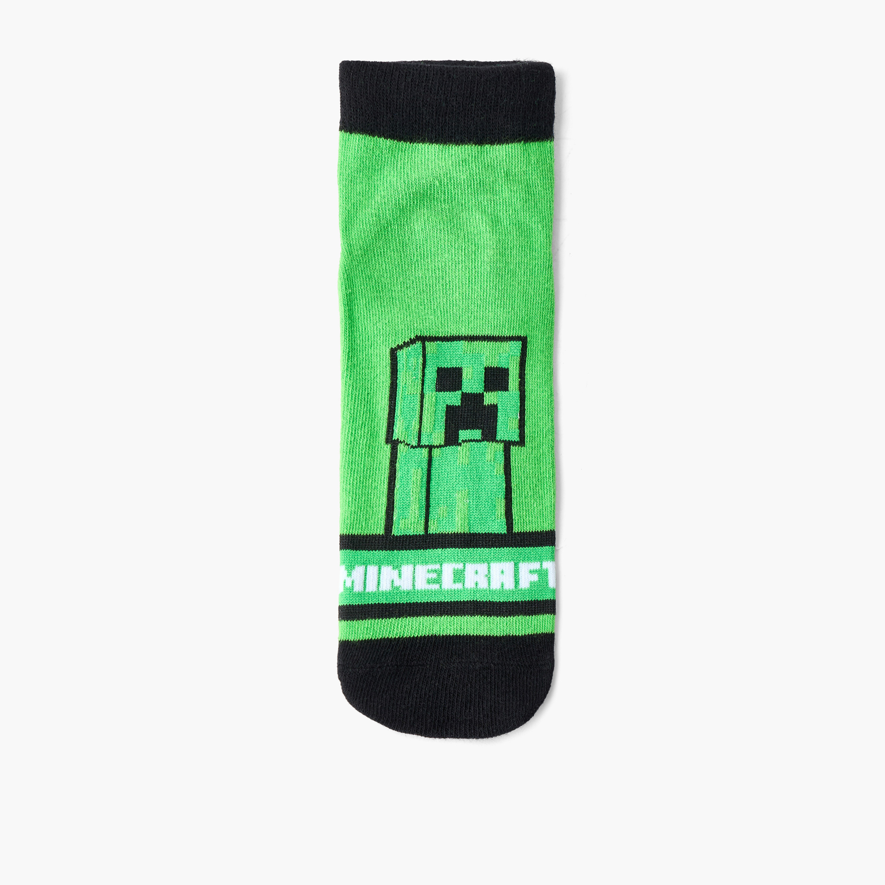 Pack of 5 - Boys Ankle Socks with Minecraft Print-girls-accessories-socks-image-4