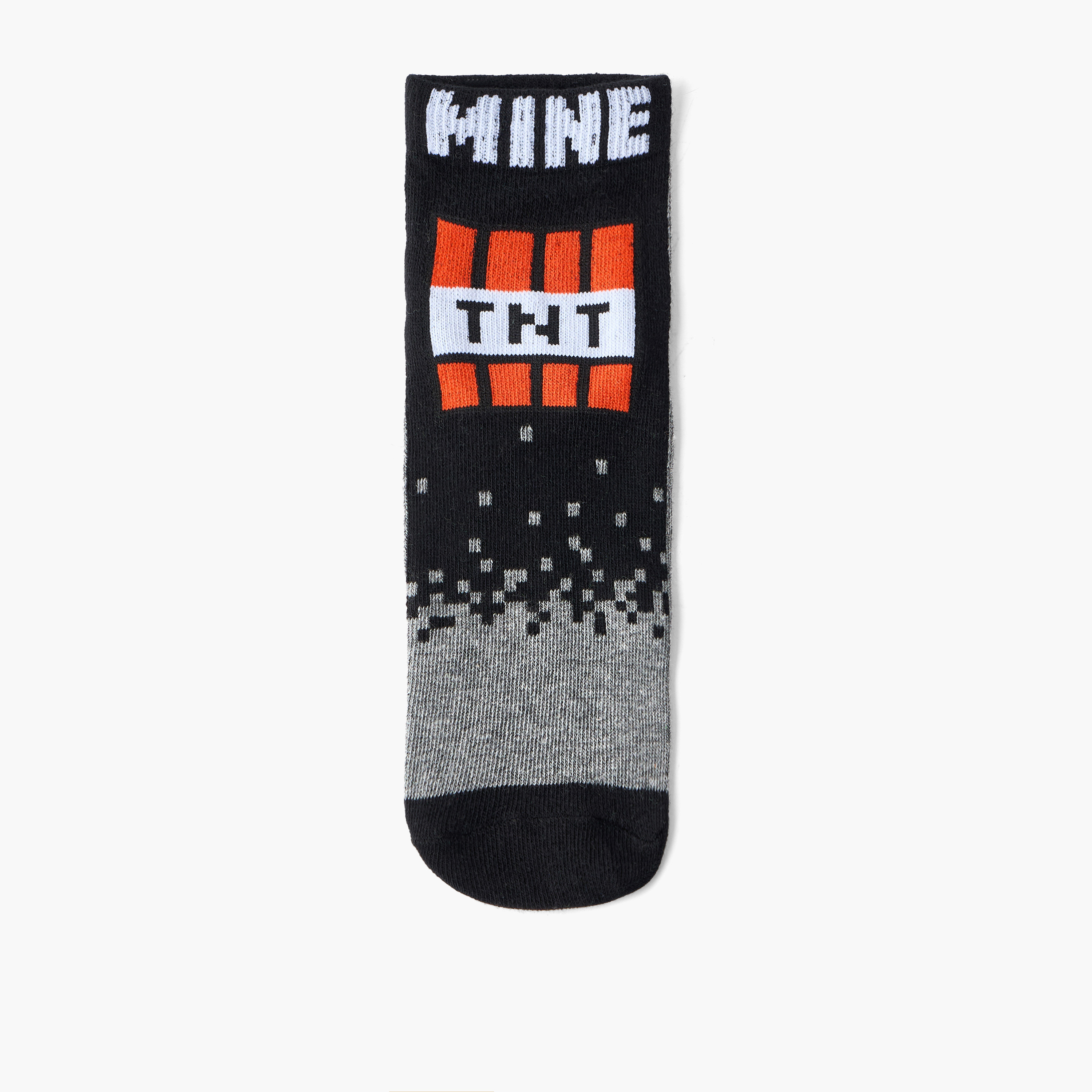 Pack of 5 - Boys Ankle Socks with Minecraft Print-girls-accessories-socks-image-6