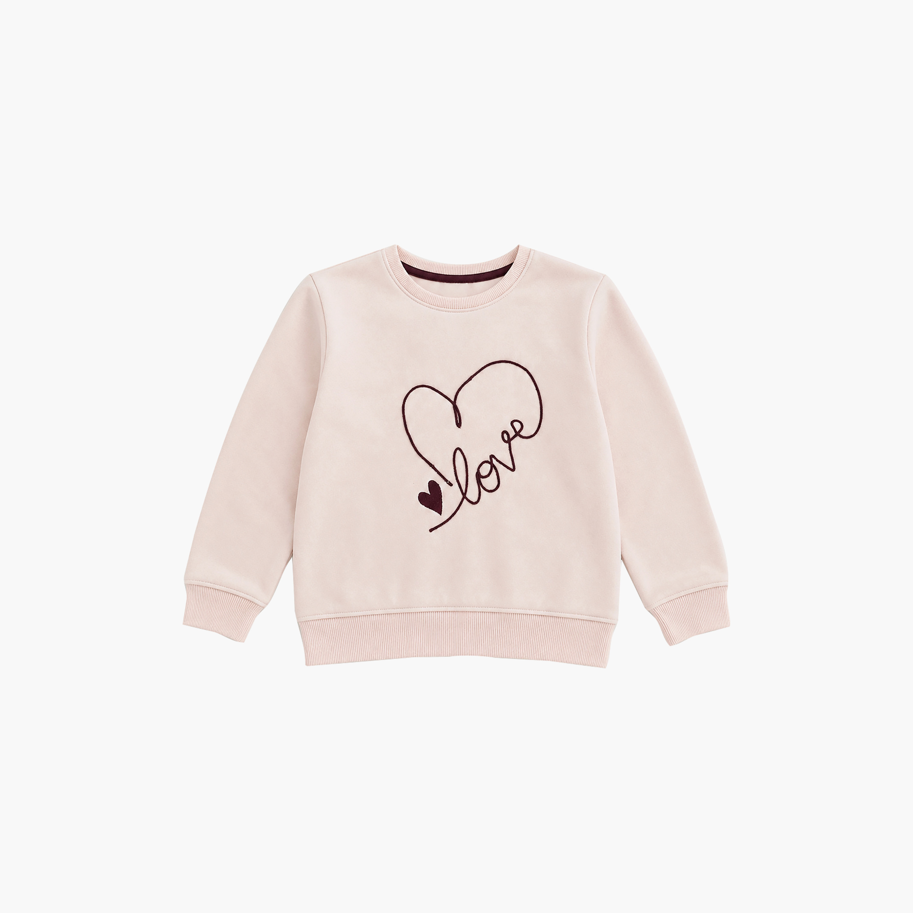 سويت شيرت بياقة مستديرة وأكمام طويلة مع تطريز من فيكتور أند جين-girls-clothing-sweatshirts-image-5