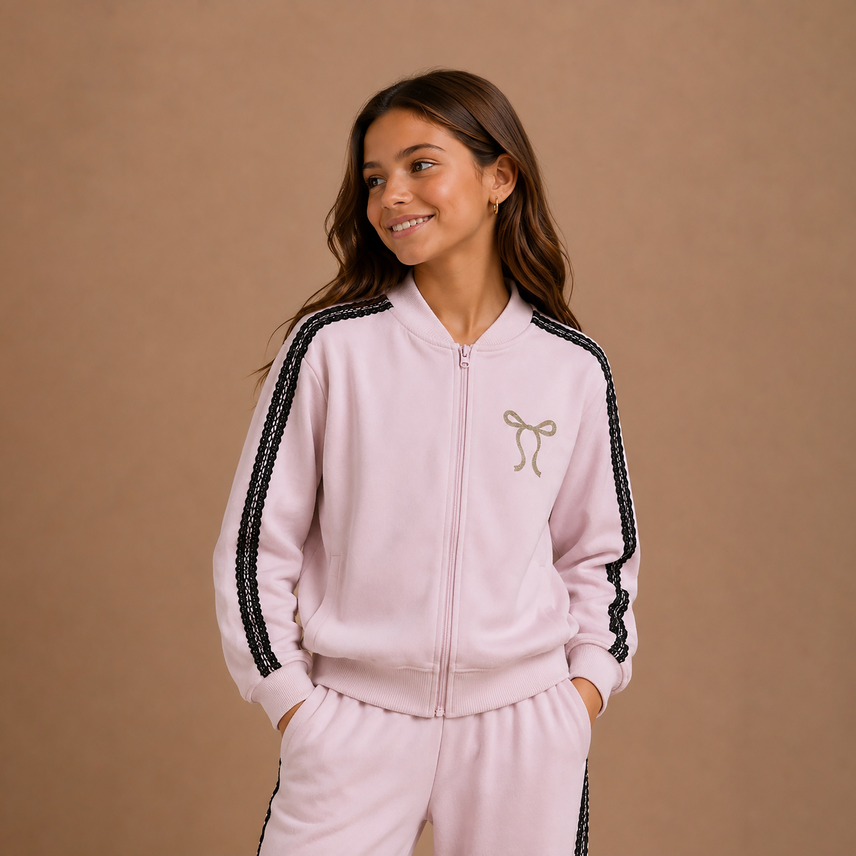 Victor and Jane Embroidered Long Sleeves Sweatshirt & Pants Set-girls-clothing-setsandcoords-image-2