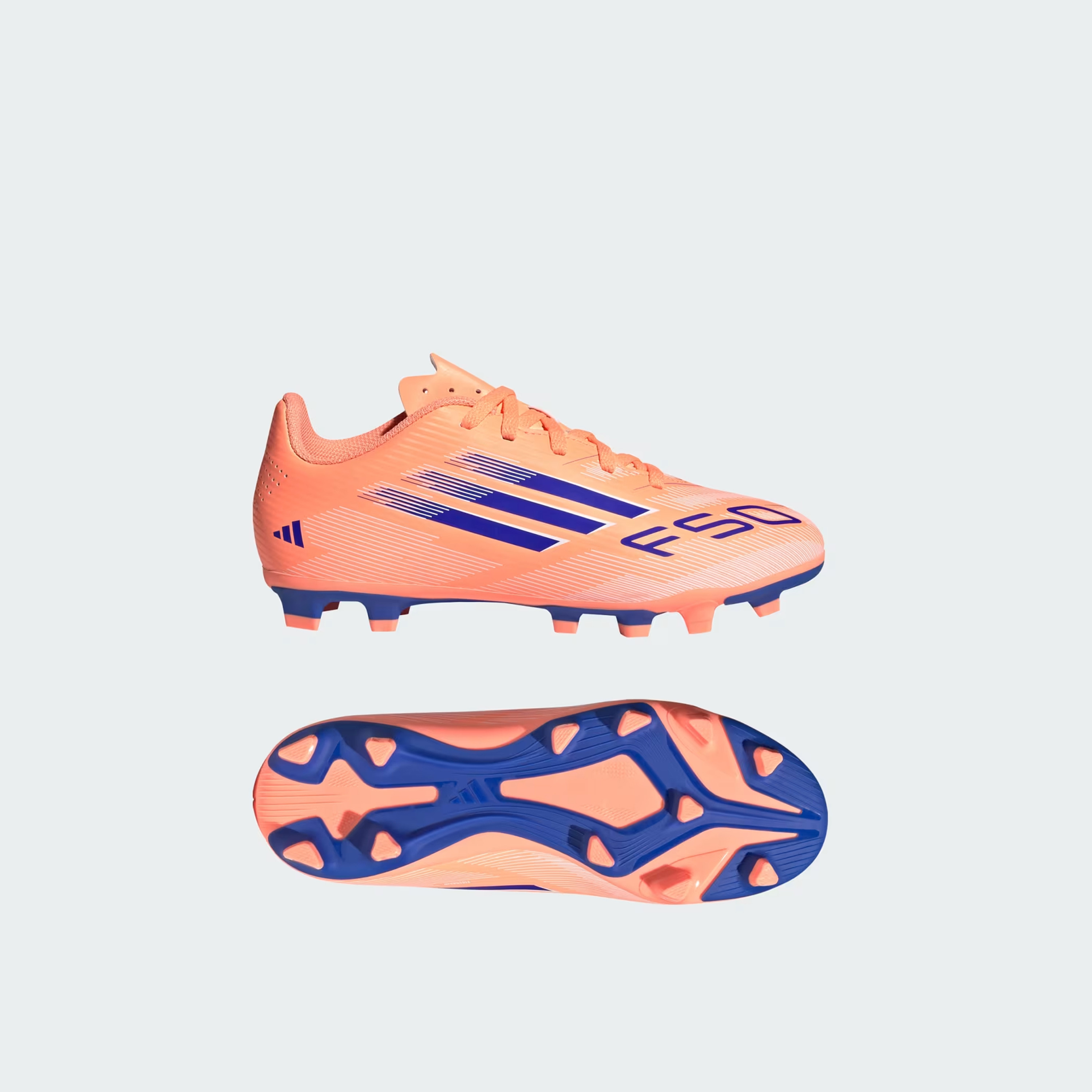 أديداس - حذاء كرة القدم F50 كلوب للأولاد برباط للأرضيات الصلبة/المتعددة JI0027 | OE-sports-gear-football-shoes-firmground-image-8