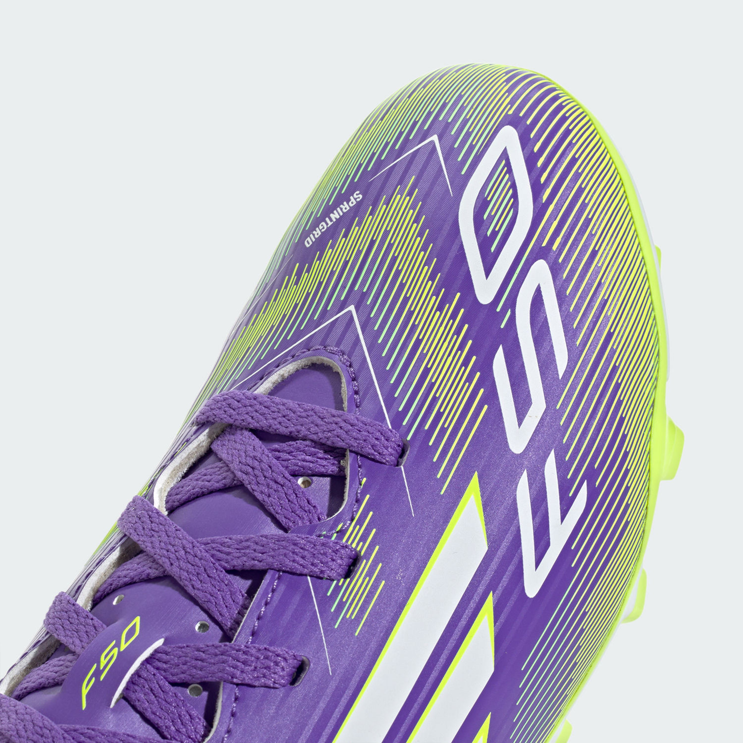 أديداس - حذاء كرة القدم F50 كلوب للأطفال برباط للأرضيات الصلبة/المتعددة JI0027 | OE-sports-gear-football-shoes-firmground-image-9