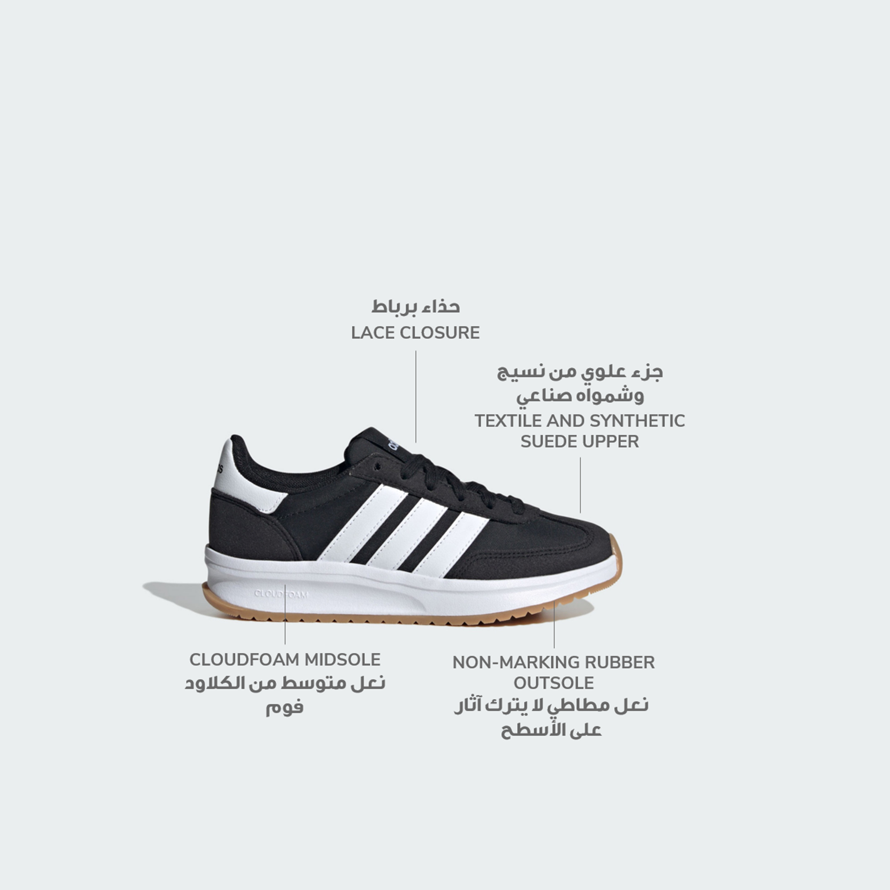 أديداس - حذاء رياضي ران 70S 2.0 برباط JI2265 | OE-girls-shoes-sneakers-image-2