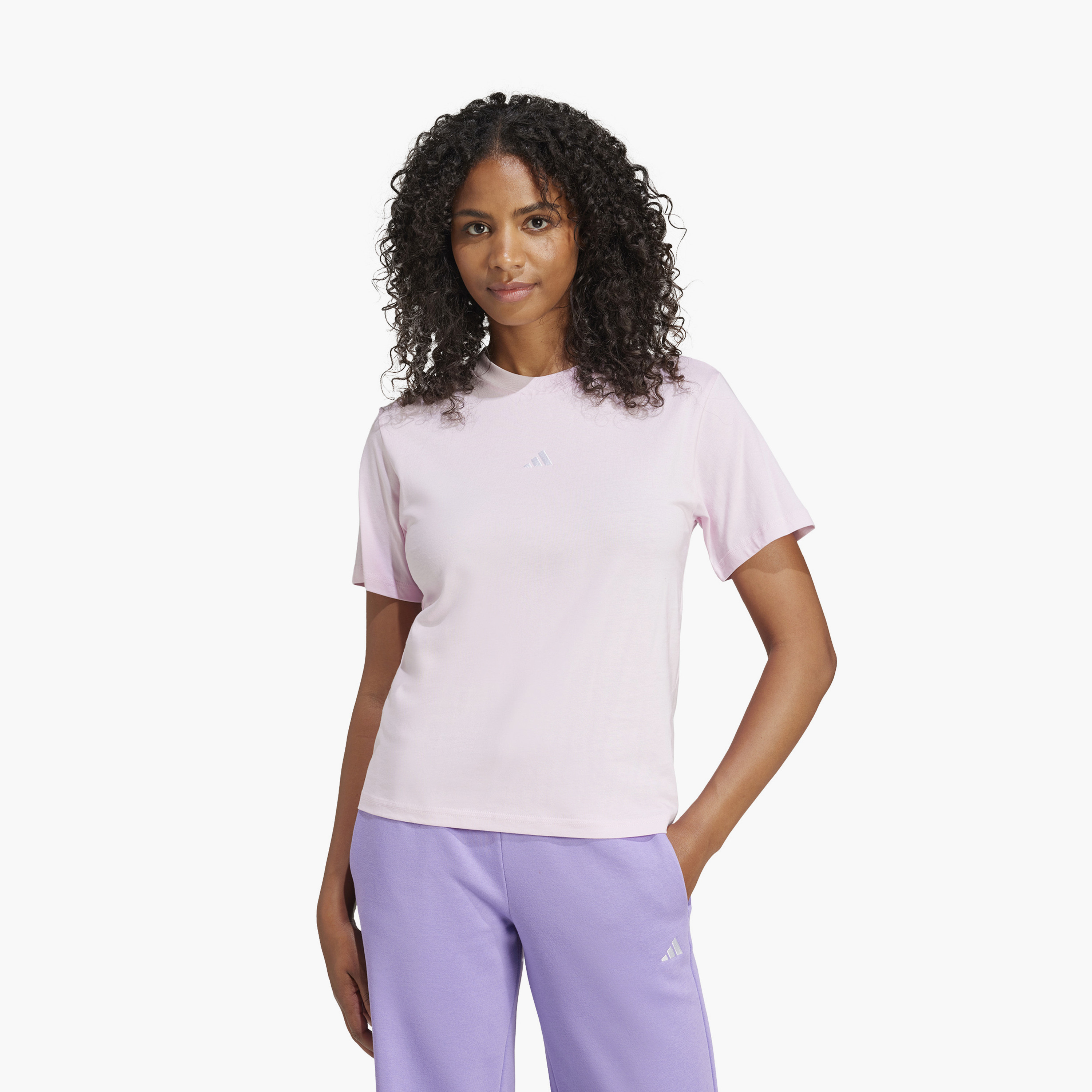 أديداس - تي شيرت رياضي أساسي - شعار صغير - للنساء-sports-women-clothing-tshirtsandvests-image-16