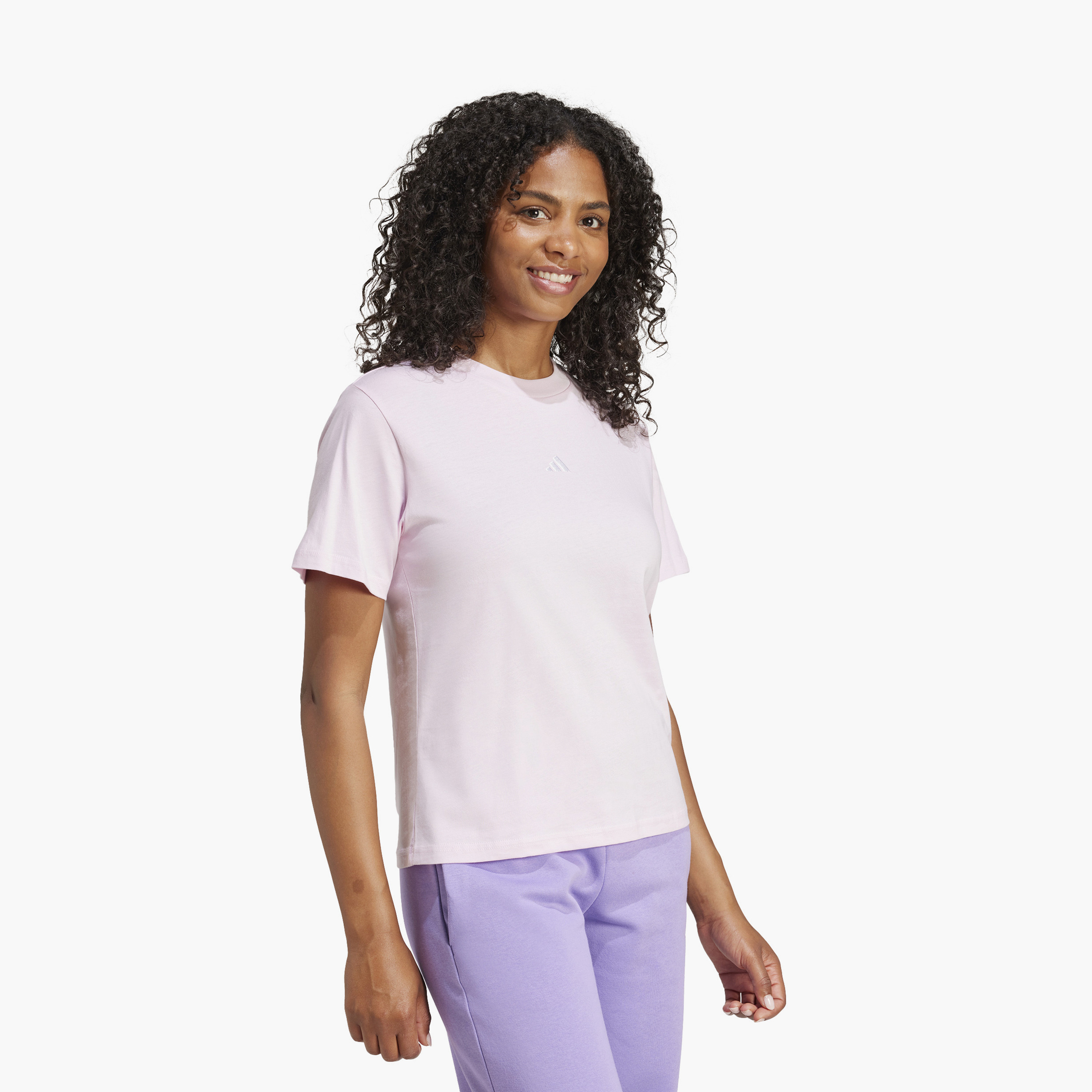 أديداس - تي شيرت رياضي أساسي - شعار صغير - للنساء-sports-women-clothing-tshirtsandvests-image-17