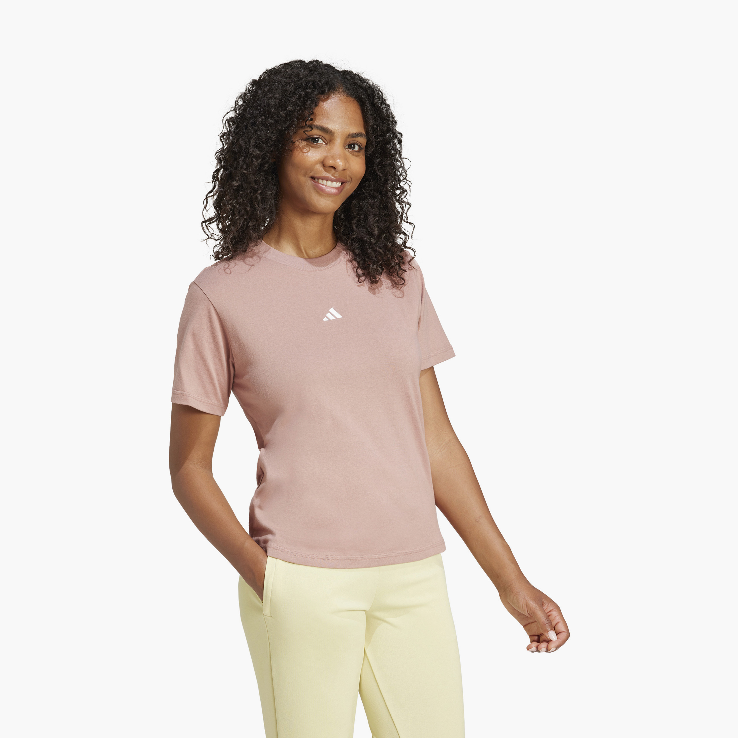 أديداس - تي شيرت رياضي أساسي - شعار صغير - للنساء-sports-women-clothing-tshirtsandvests-image-23