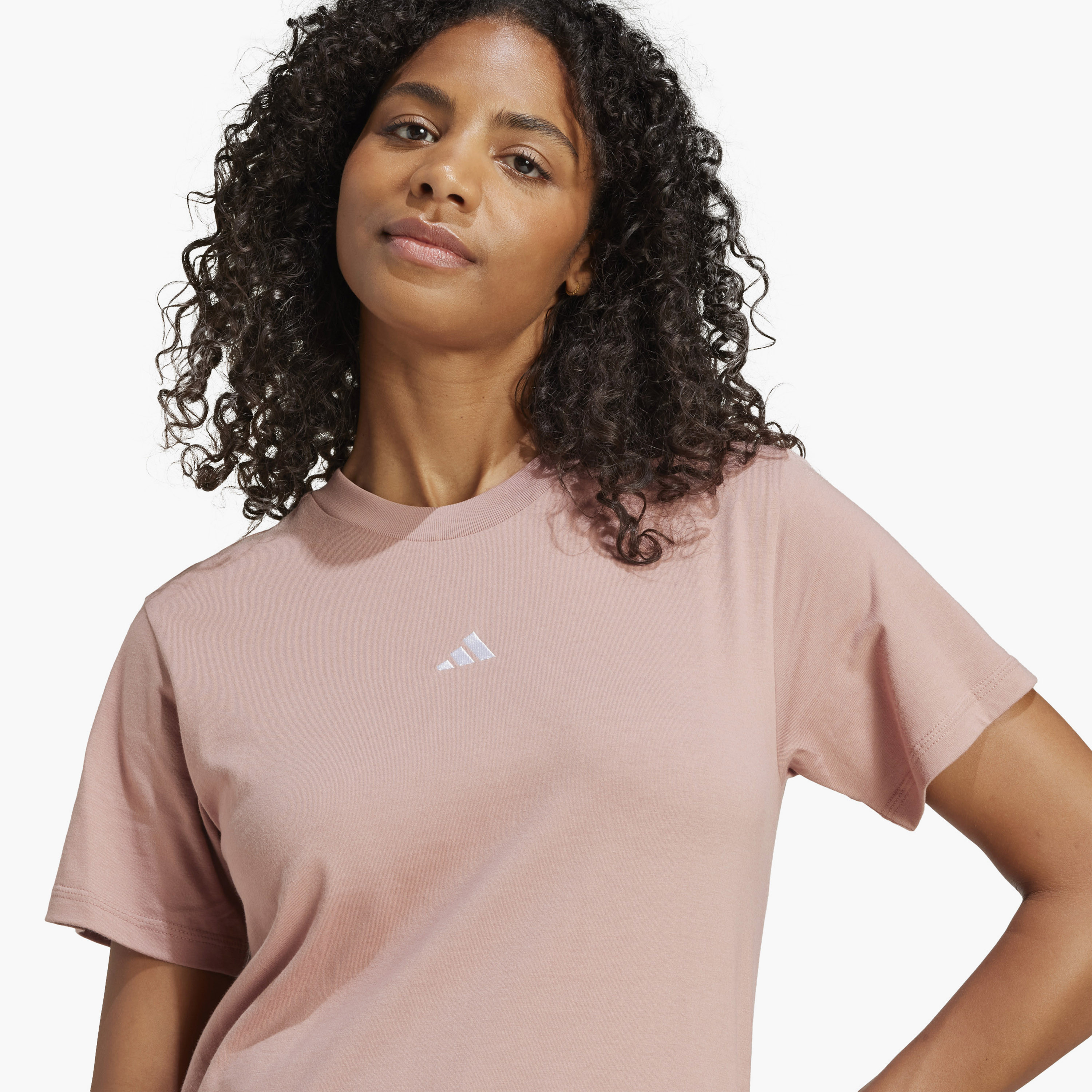 أديداس - تي شيرت رياضي أساسي - شعار صغير - للنساء-sports-women-clothing-tshirtsandvests-image-24