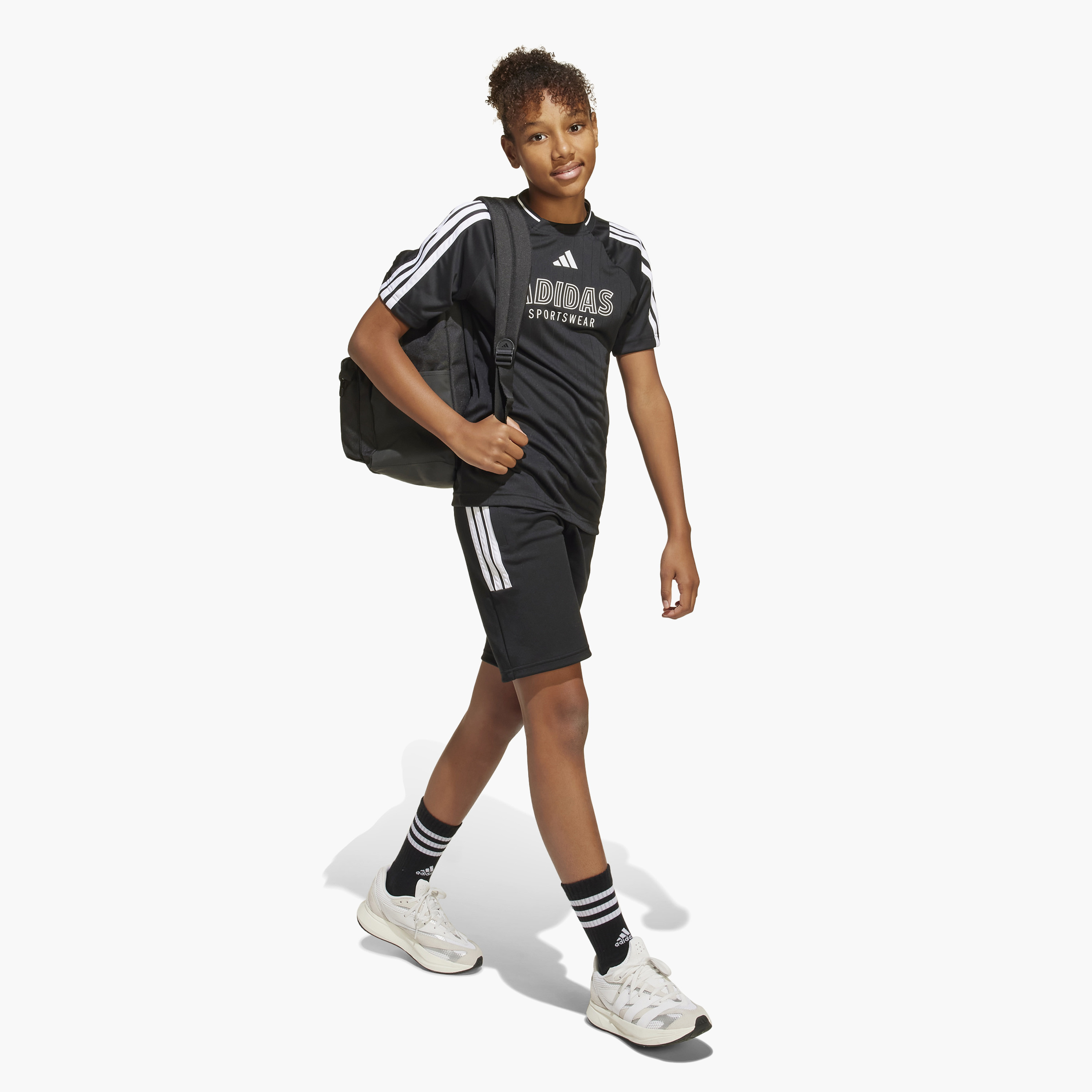 adidas Boys Crew Neck T-shirt with Logo Print - Short Sleeves-boys-clothing-sportswear-tops-image-3