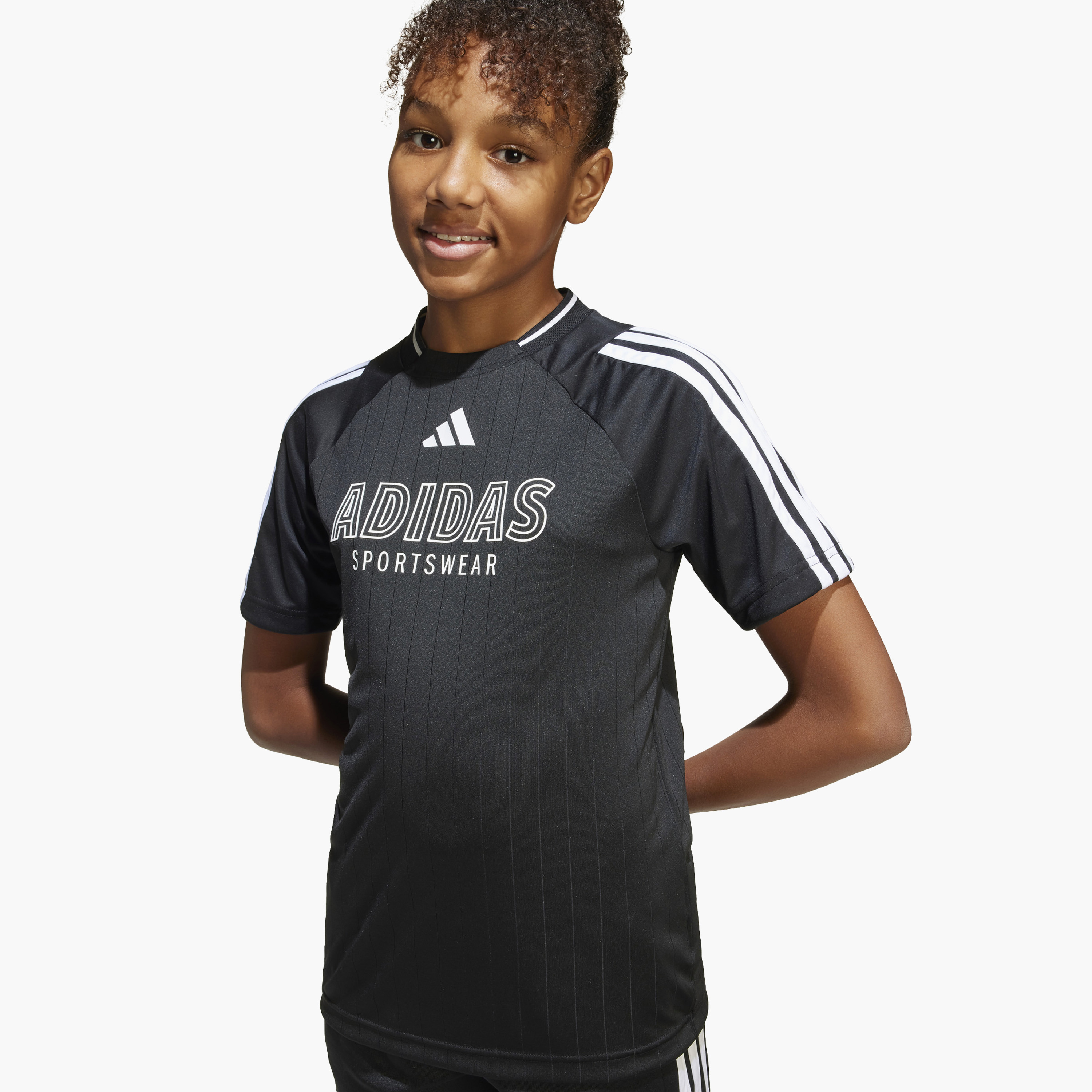 adidas Boys Crew Neck T-shirt with Logo Print - Short Sleeves-boys-clothing-sportswear-tops-image-5